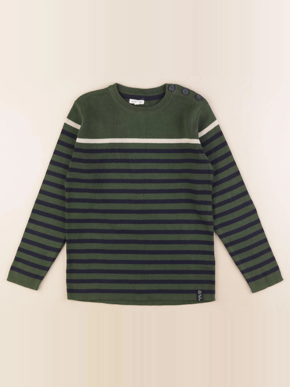 Vertbaudet - pull vert - 10 ans