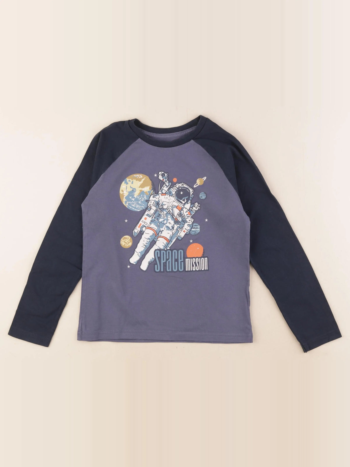 Vertbaudet - tee-shirt bleu - 8 ans