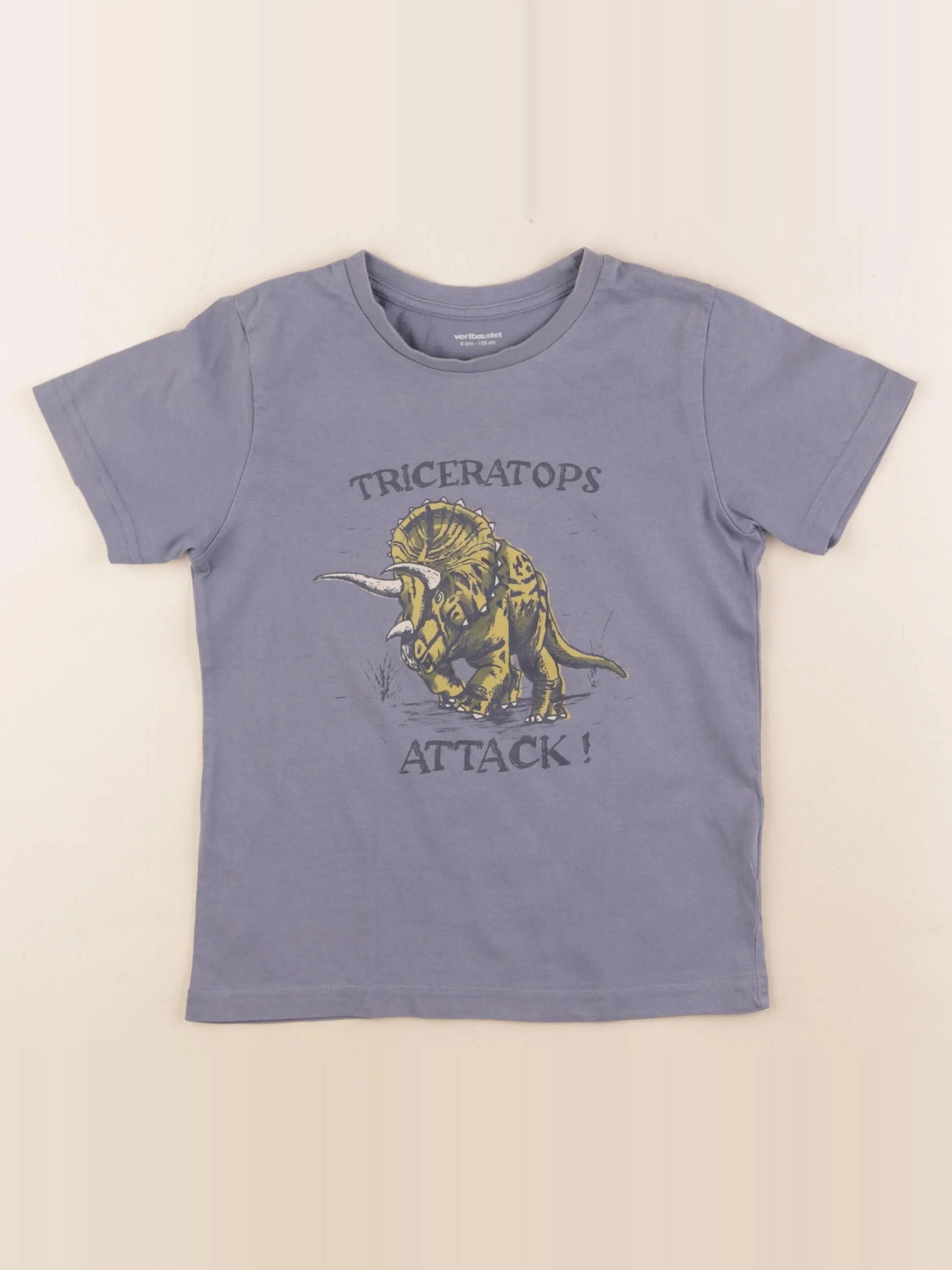 Vertbaudet - tee-shirt bleu - 8 ans