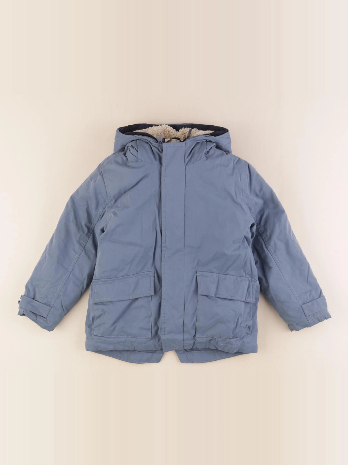 Vertbaudet - manteau doublure amovible bleu - 5 ans