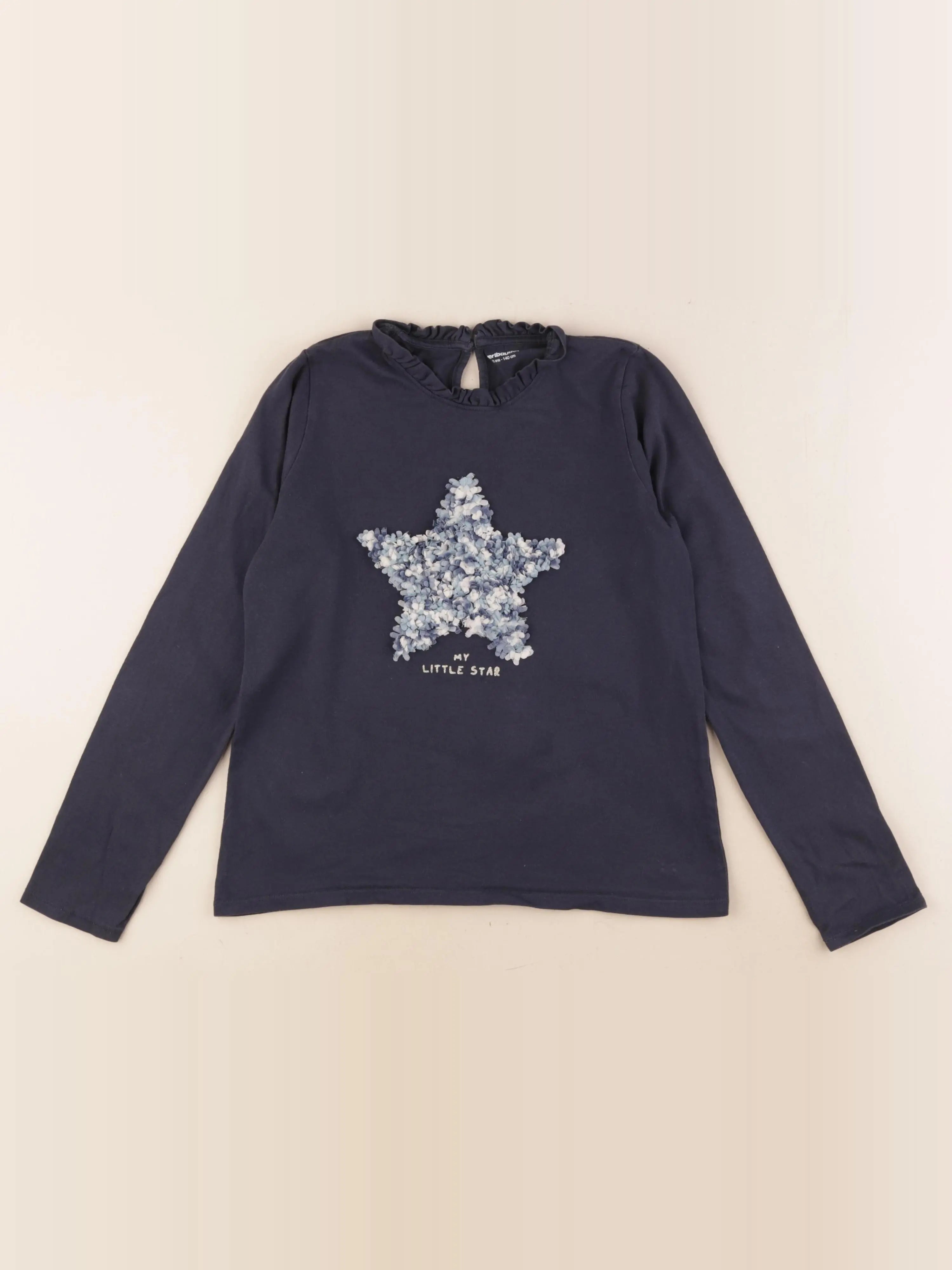 Vertbaudet - tee-shirt bleu - 10 ans