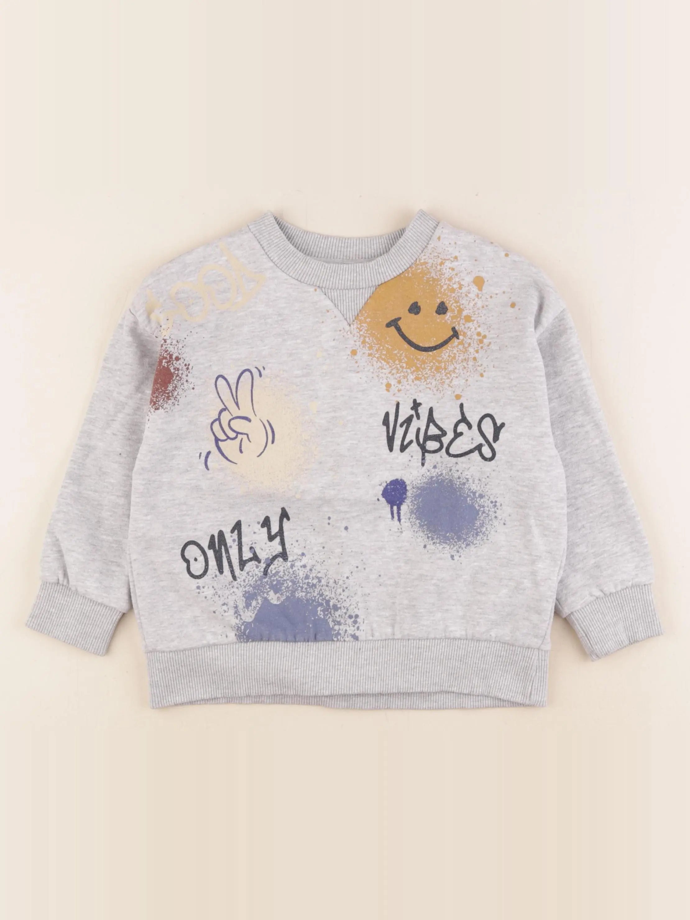 Vertbaudet - sweat multicolore - 5 ans