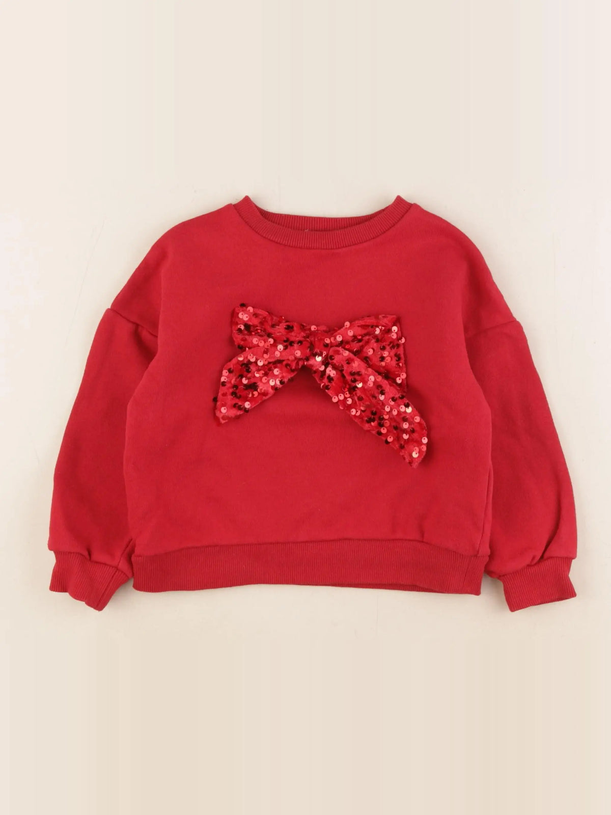 Vertbaudet - sweat rouge - 4 ans