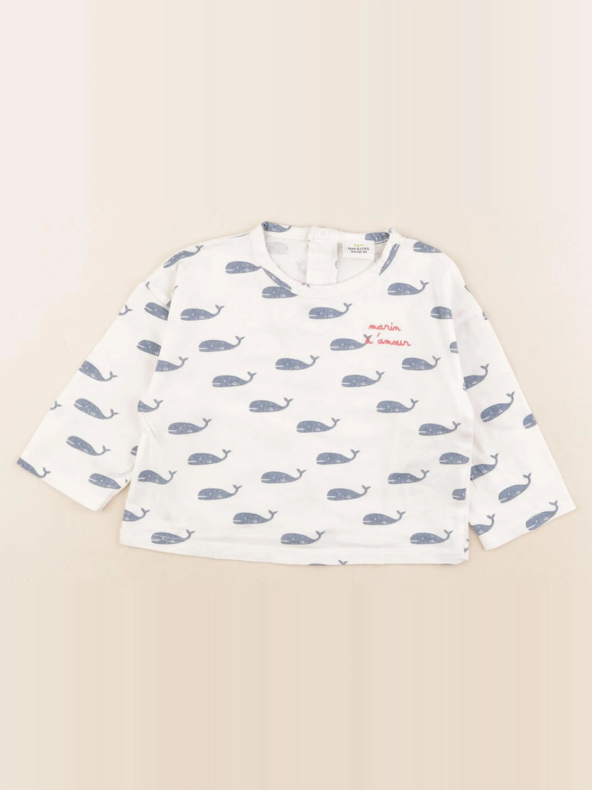 Tape à l'oeil - tee-shirt beige, bleu - 18 mois