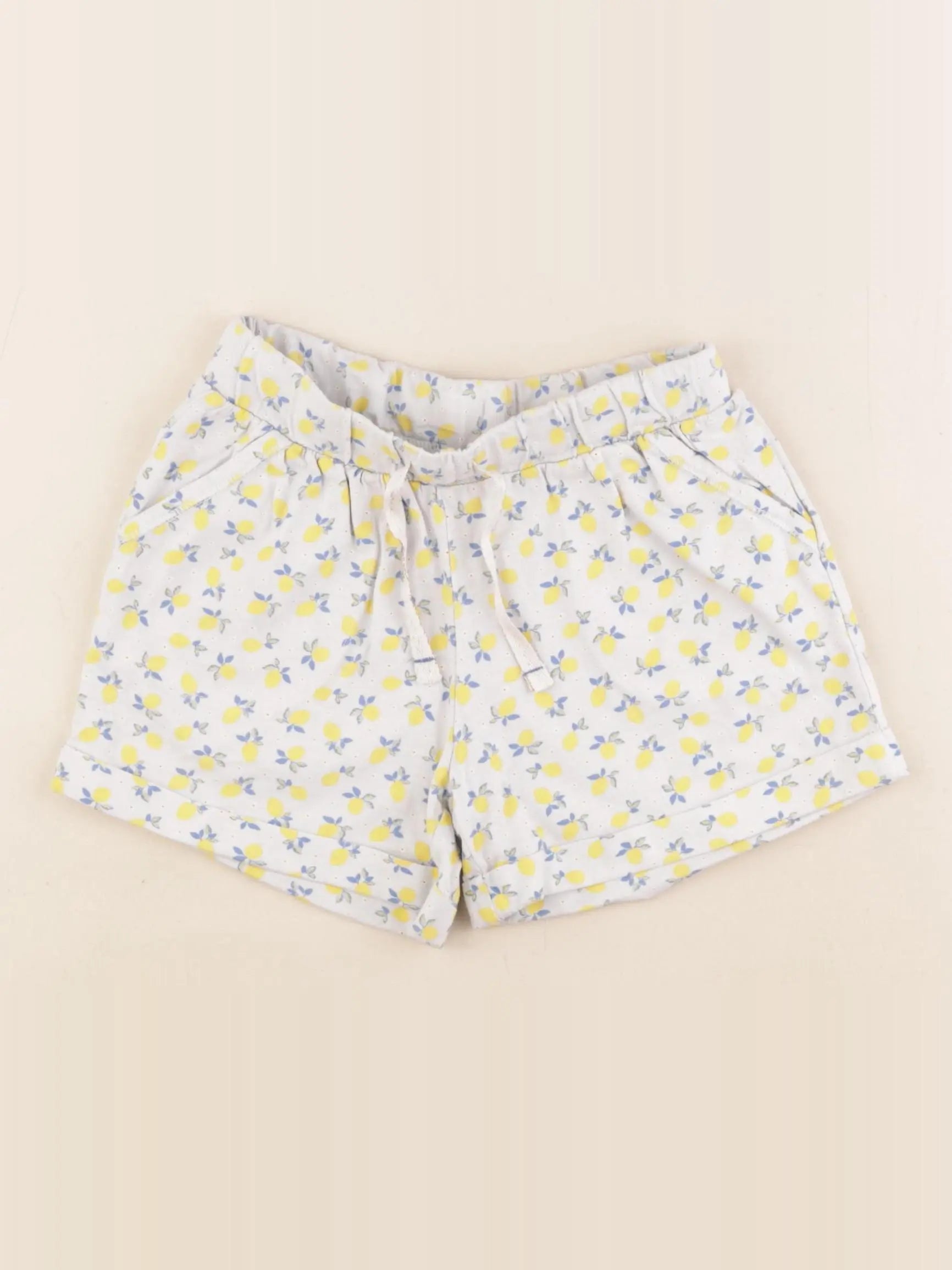 Vertbaudet - short bleu, jaune - 8 ans