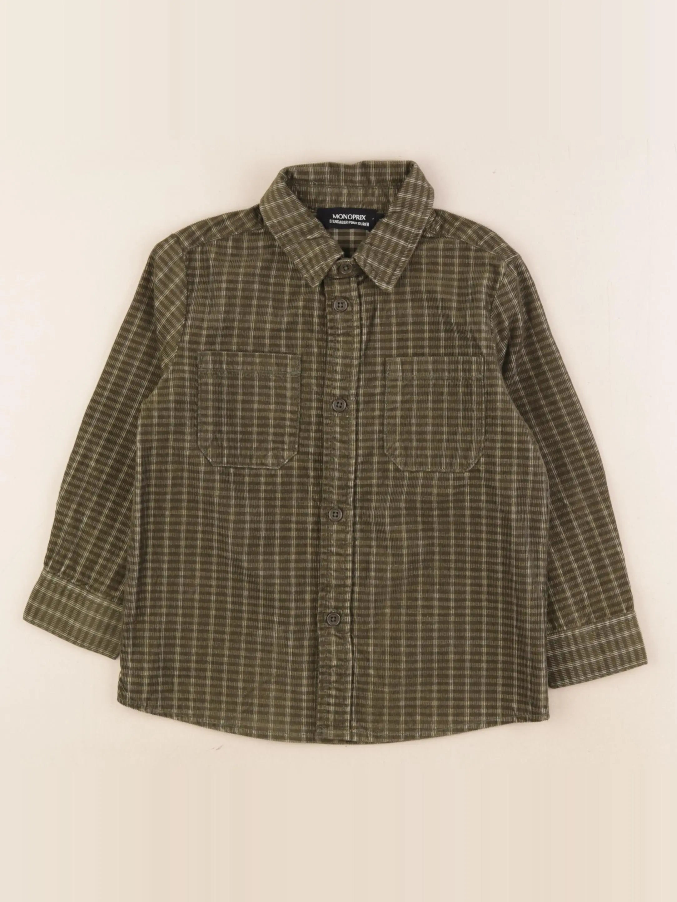 Monoprix - chemise vert - 3 ans