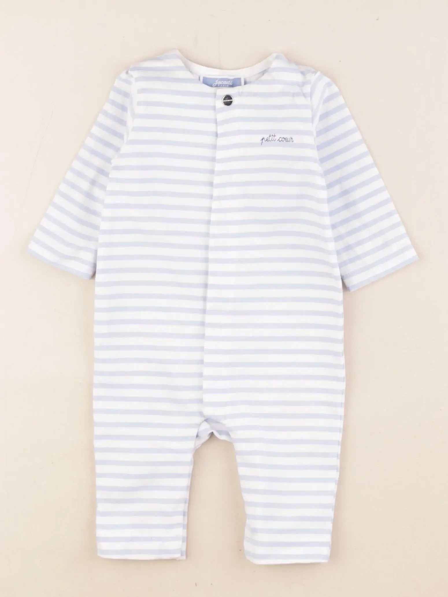Jacadi - pyjama coton bleu - 3 mois