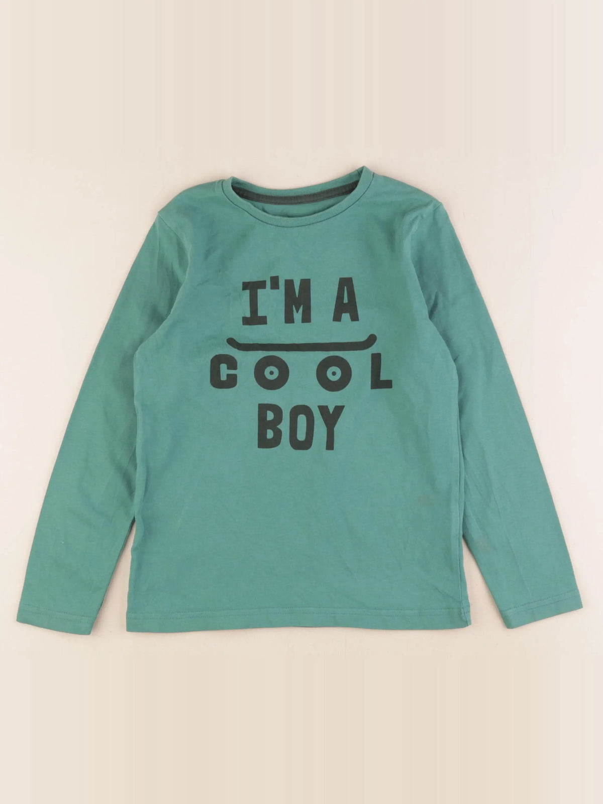 Vertbaudet - tee-shirt vert - 8 ans