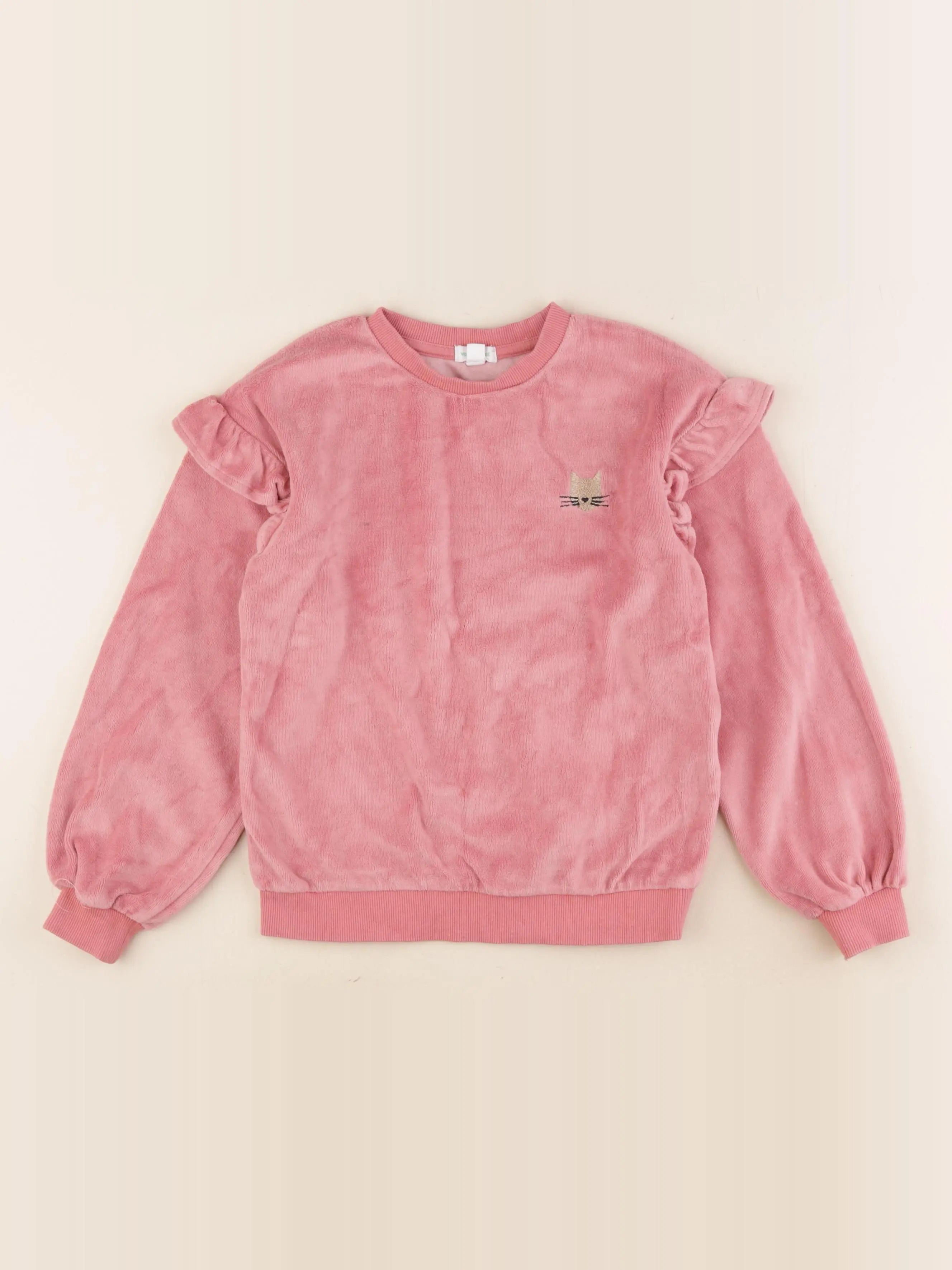 Vertbaudet - sweat rose - 6 ans