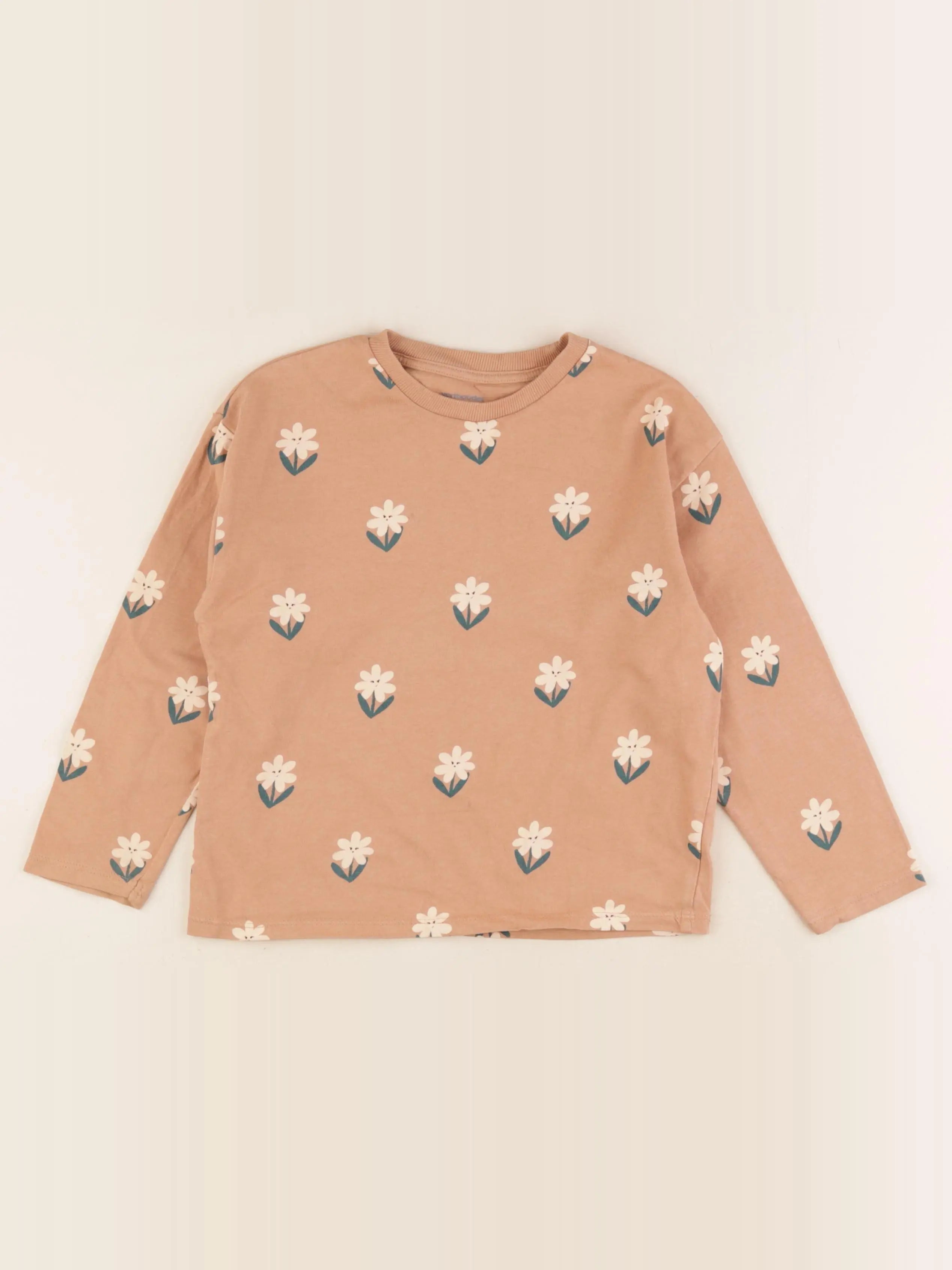 Vertbaudet - tee-shirt marron - 6 ans