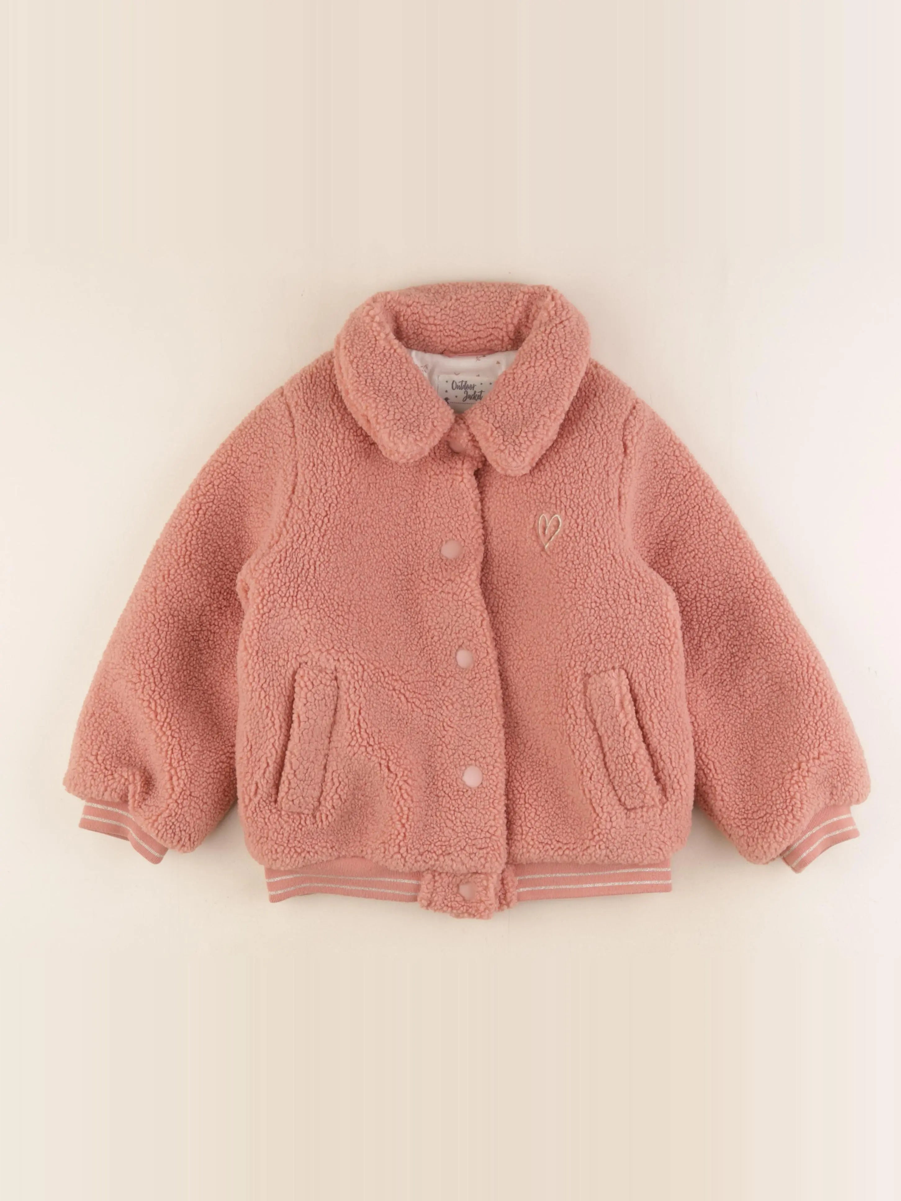 Vertbaudet - veste doublé rose - 5/7 ans