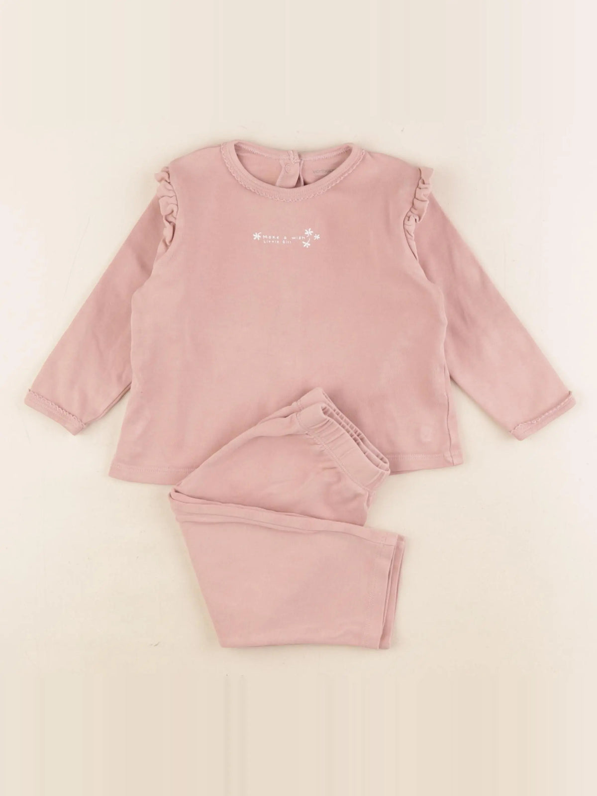 Vertbaudet - pyjama coton rose - 2 ans