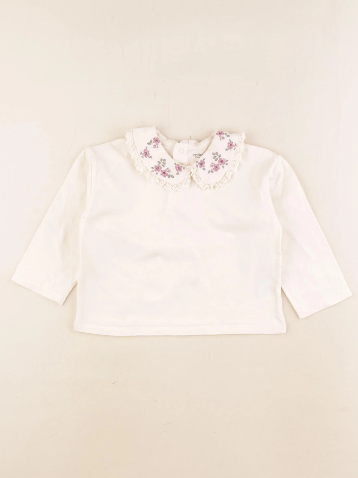 Vertbaudet - tee-shirt beige - 2 ans