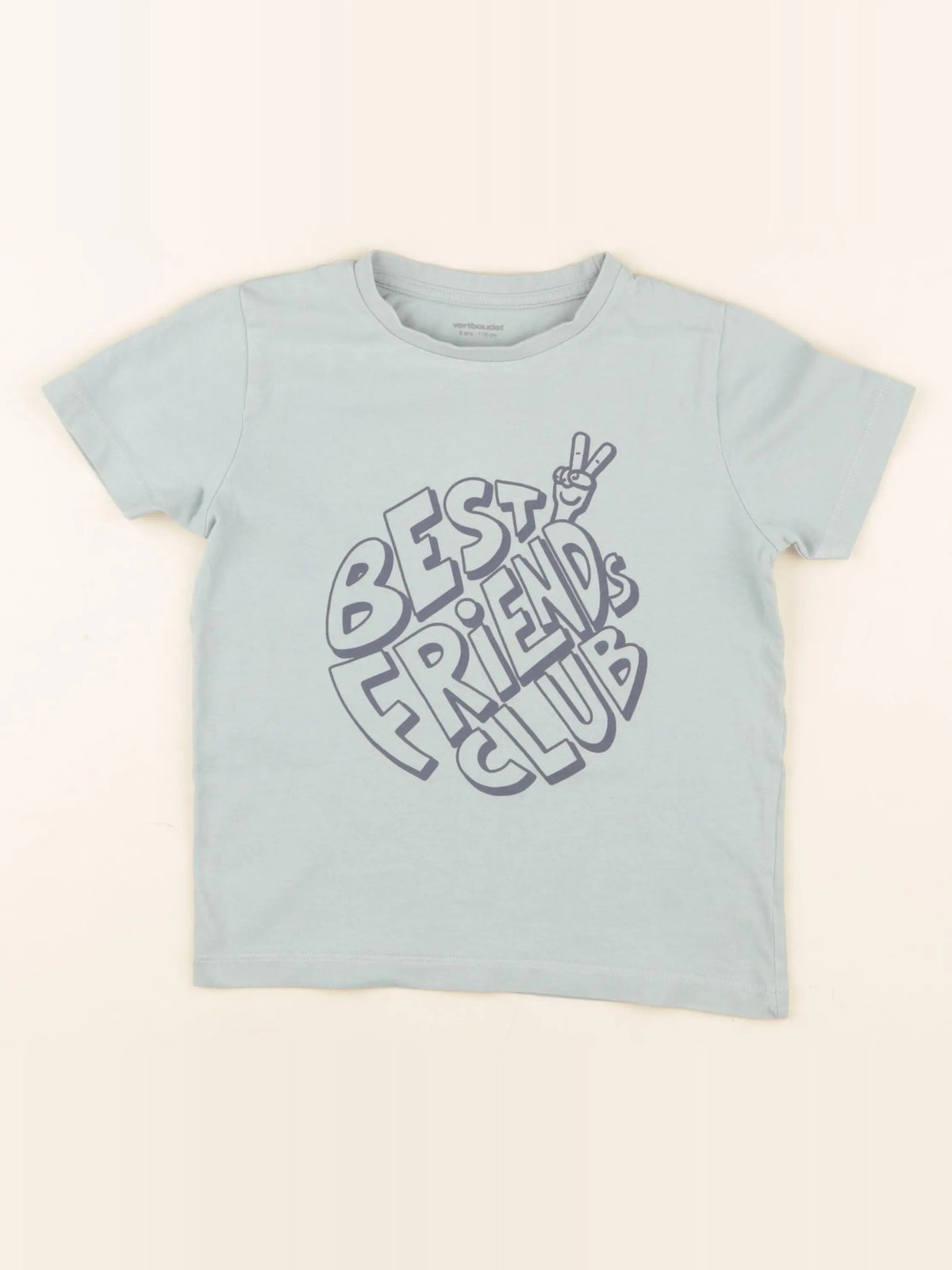 Vertbaudet - tee-shirt bleu - 6 ans