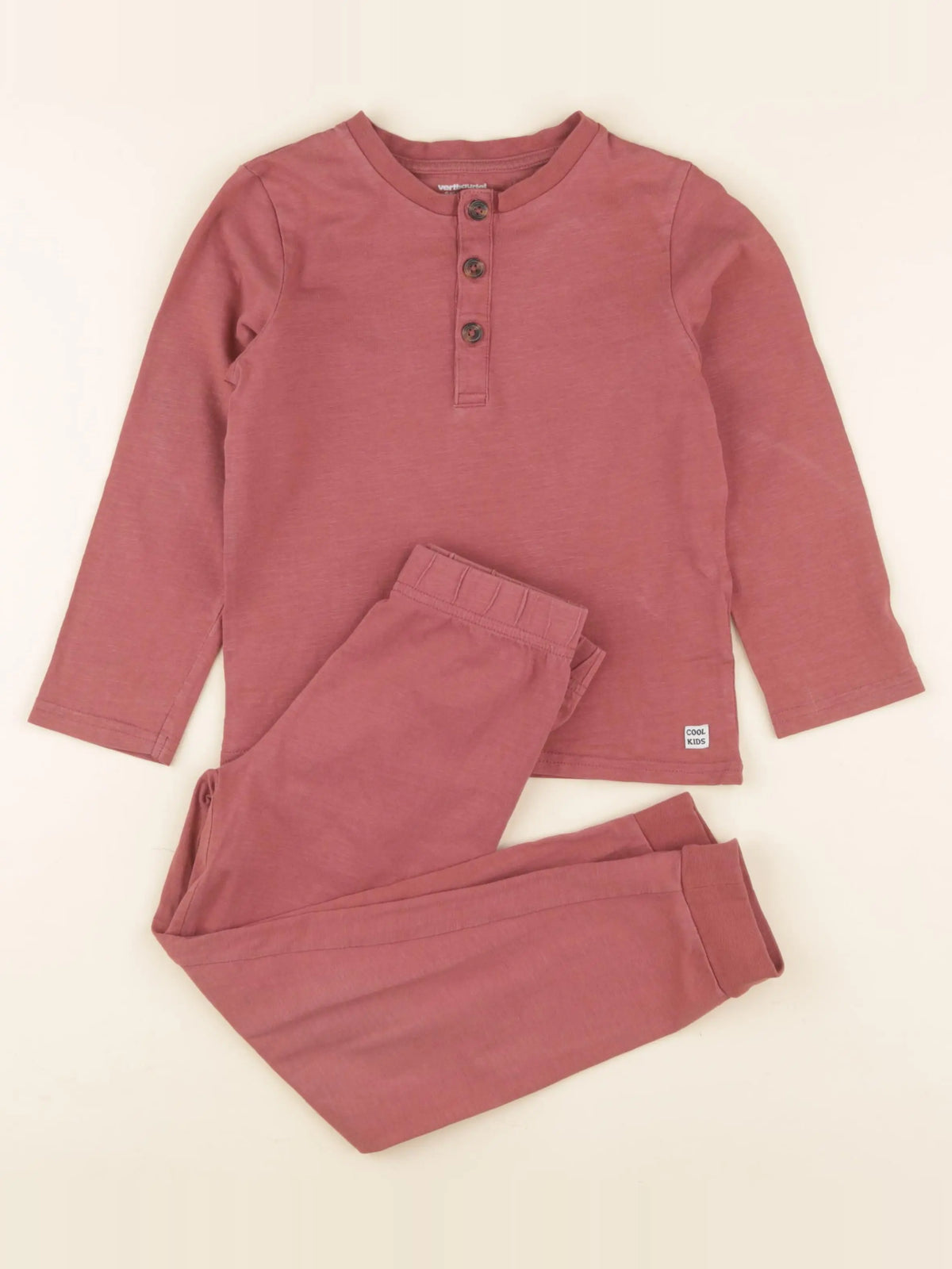 Vertbaudet - pyjama coton rouge - 6 ans