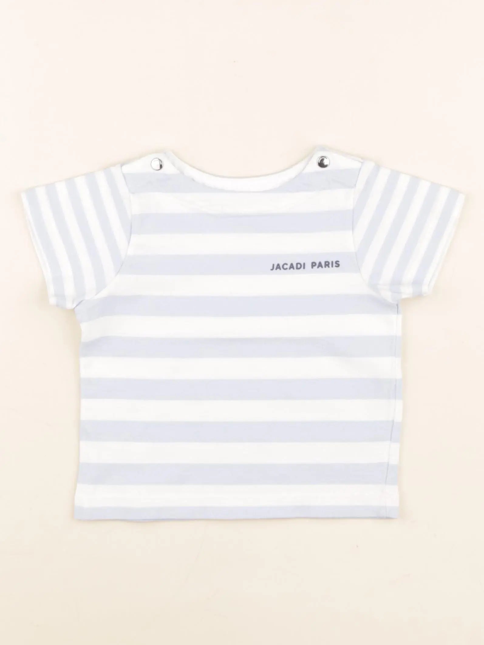 Jacadi - tee-shirt blanc, bleu - 12 mois
