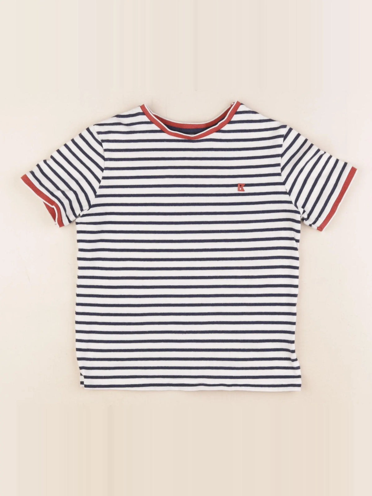 Okaidi - tee-shirt bleu, blanc - 6 ans