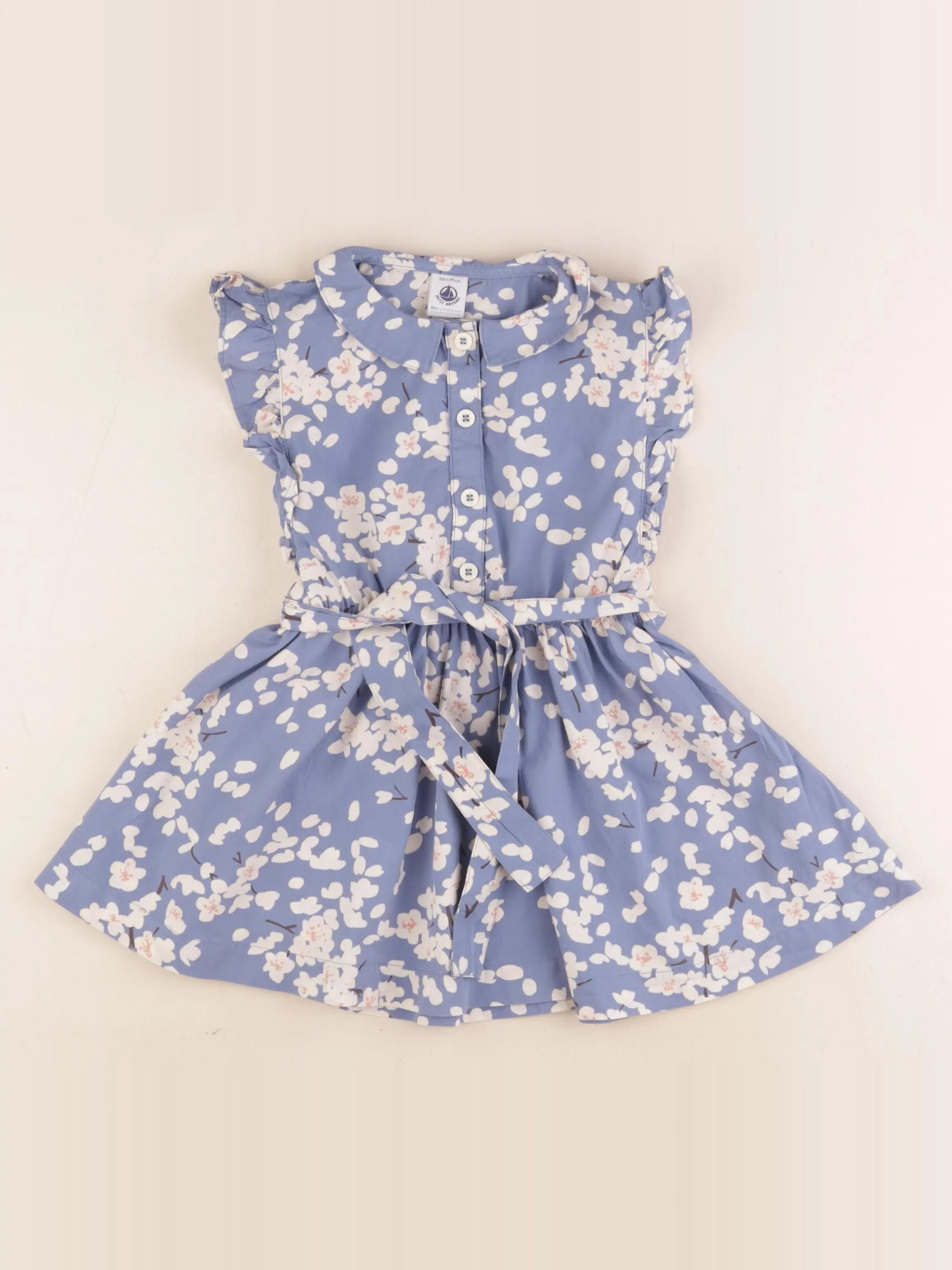Petit Bateau - robe bleu - 3 ans