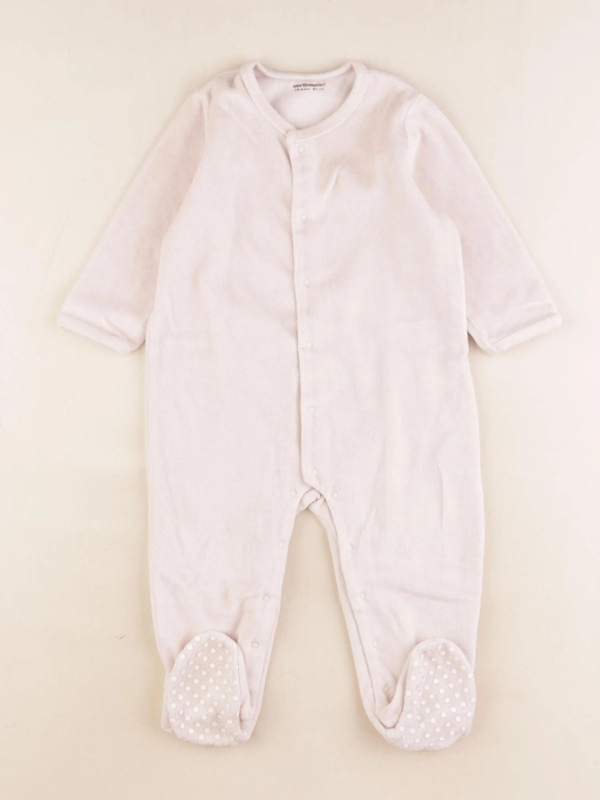 Vertbaudet - pyjama velours rose - 18 mois