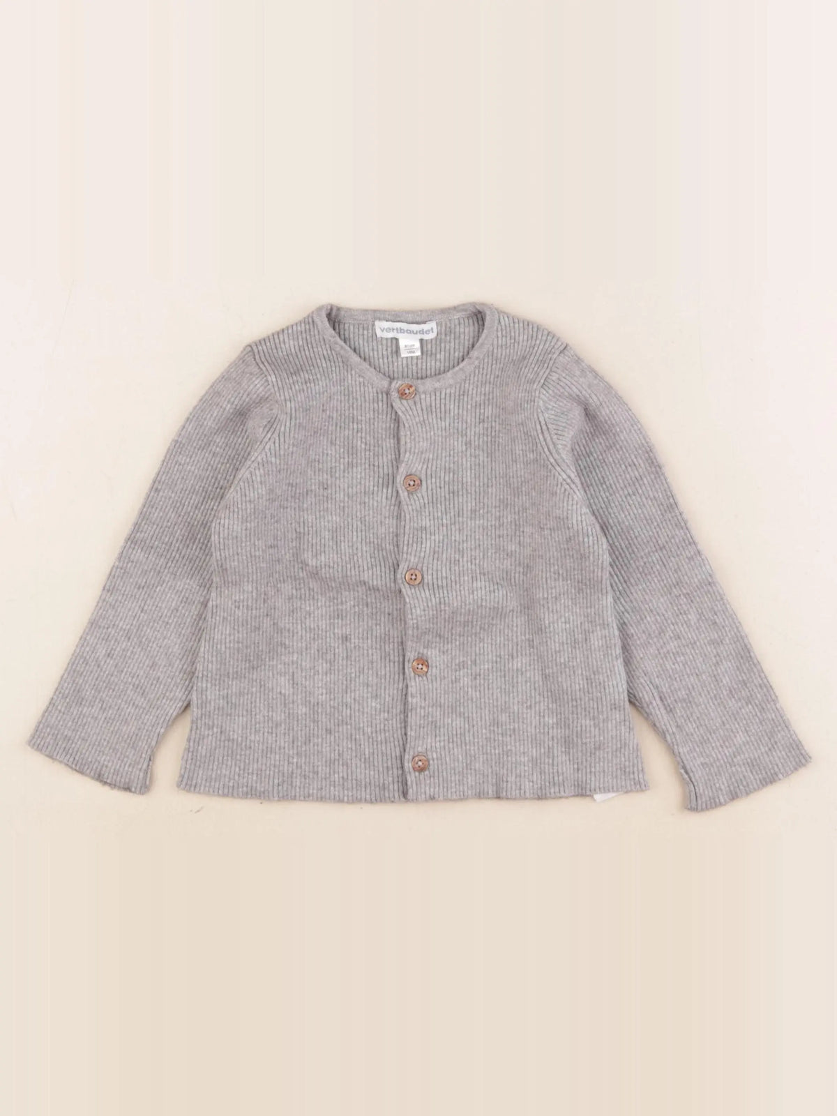 Vertbaudet - gilet gris - 18 mois