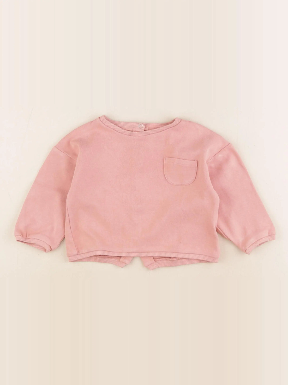 Vertbaudet - sweat rose - 18 mois