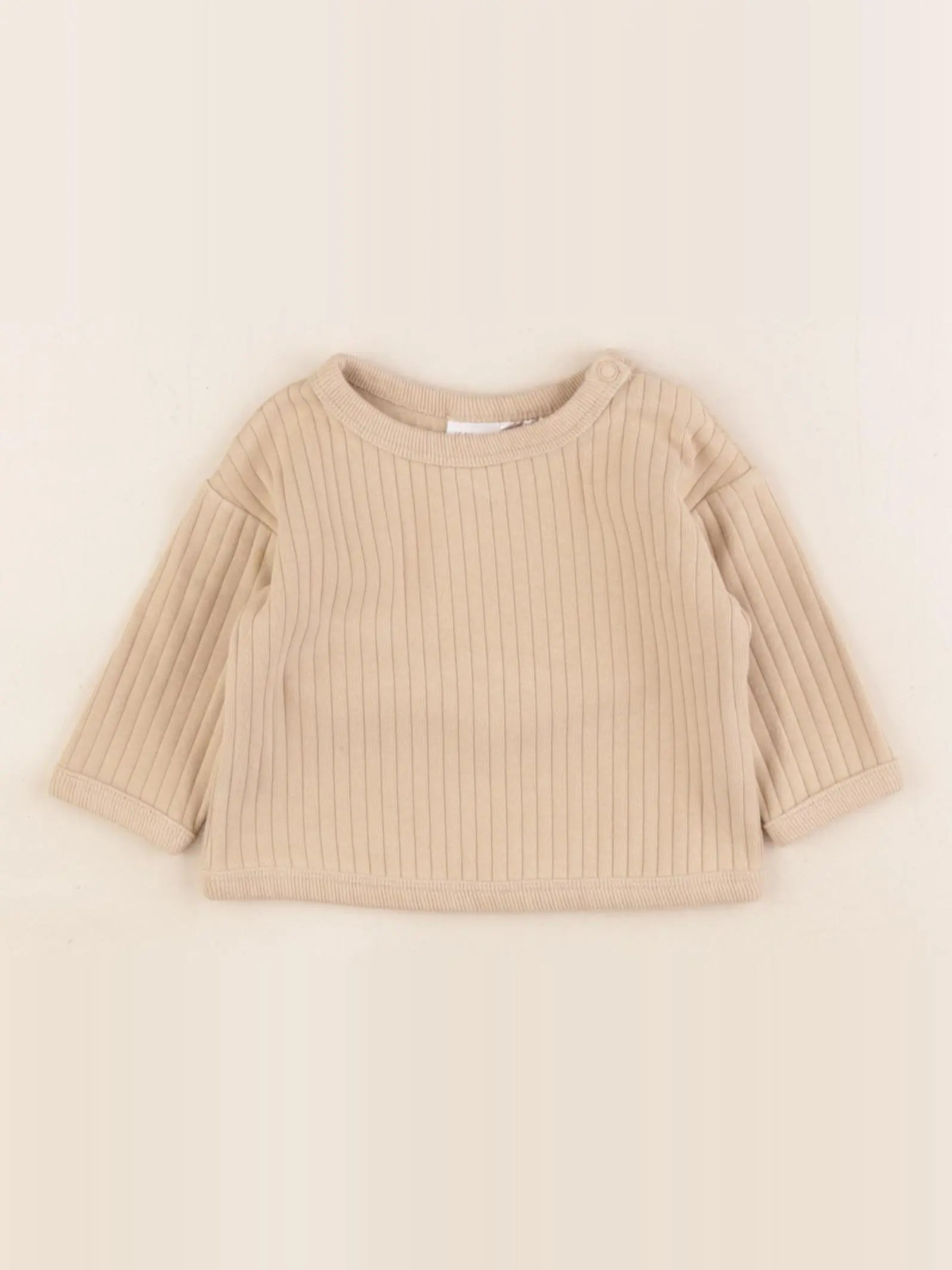 H&M - tee-shirt beige - 1/2 mois