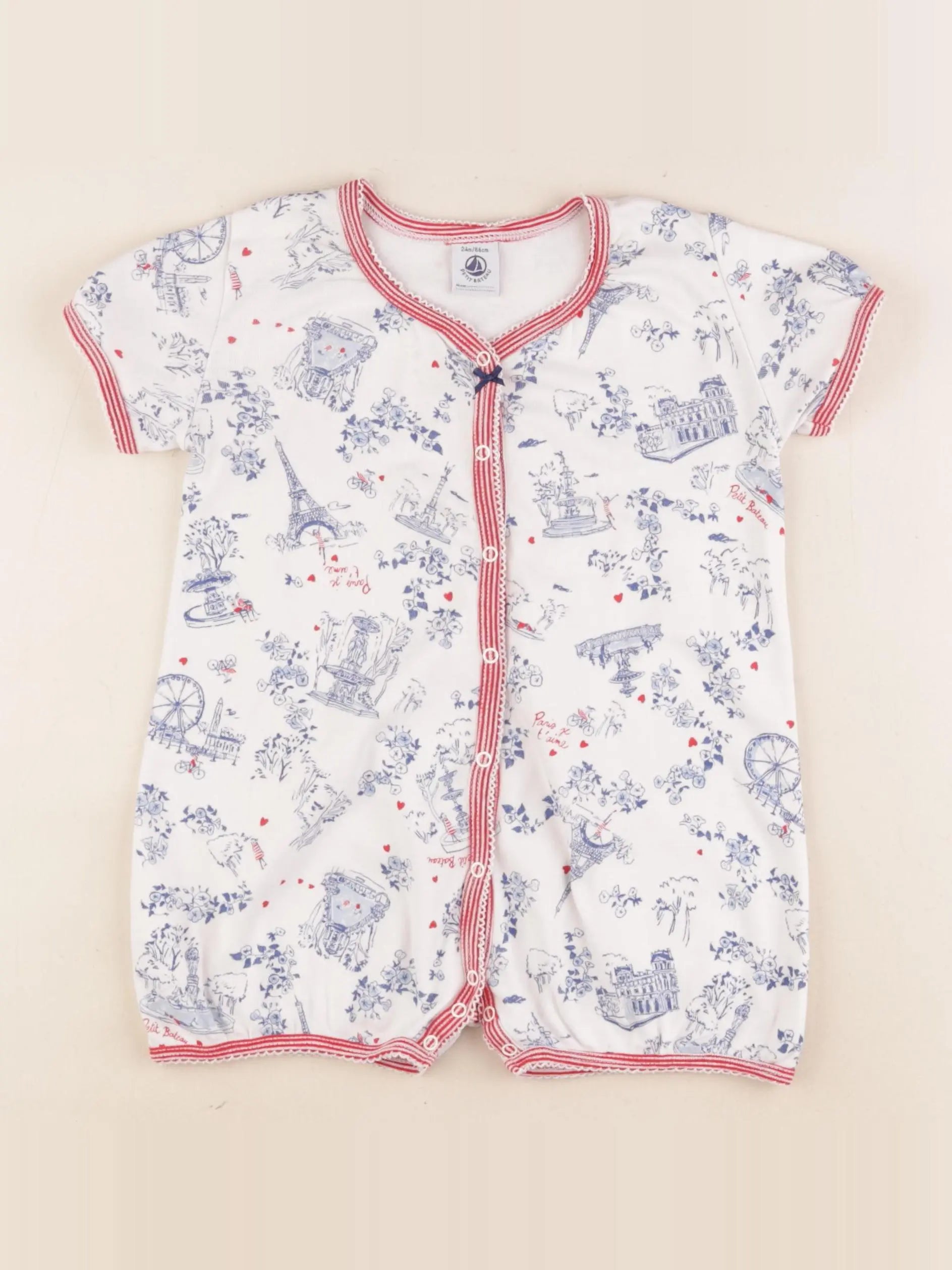 Petit Bateau - pyjama coton multicolore - 24 mois