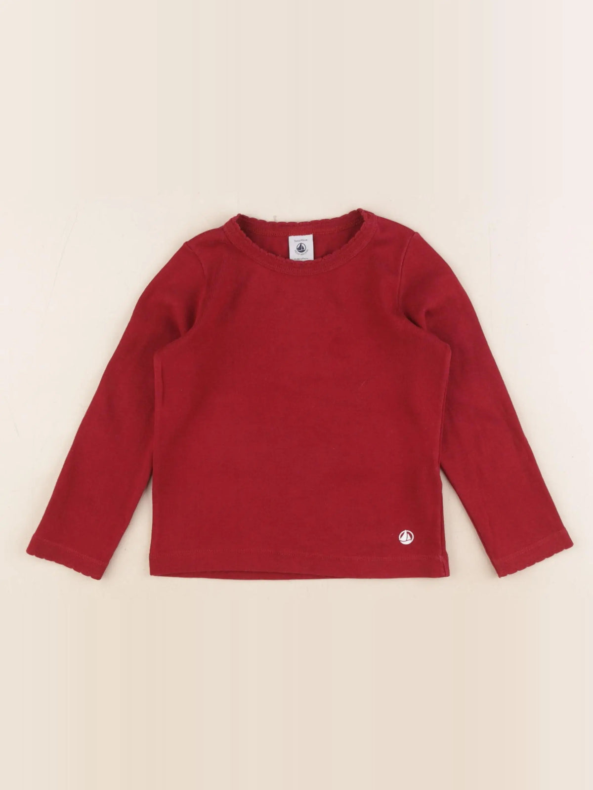 Petit Bateau - maillot de corps rouge - 3 ans