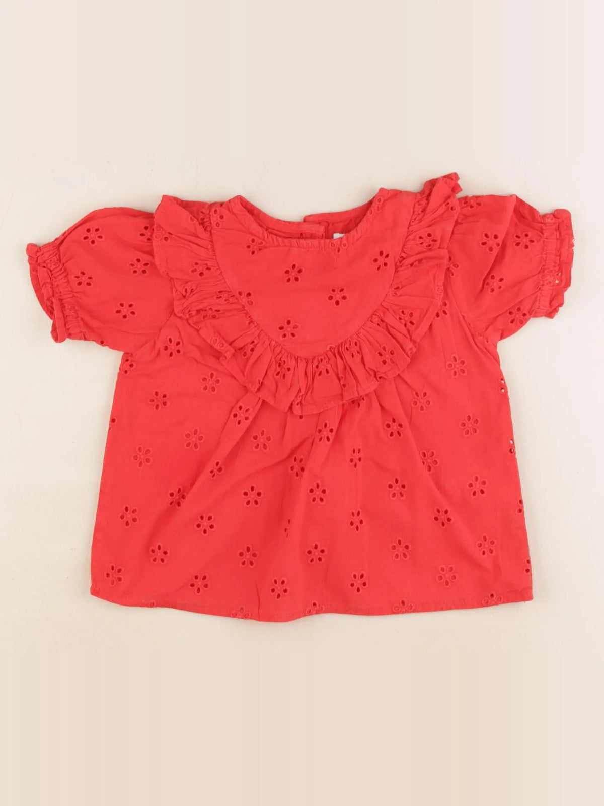 Vertbaudet - blouse rouge - 3 ans
