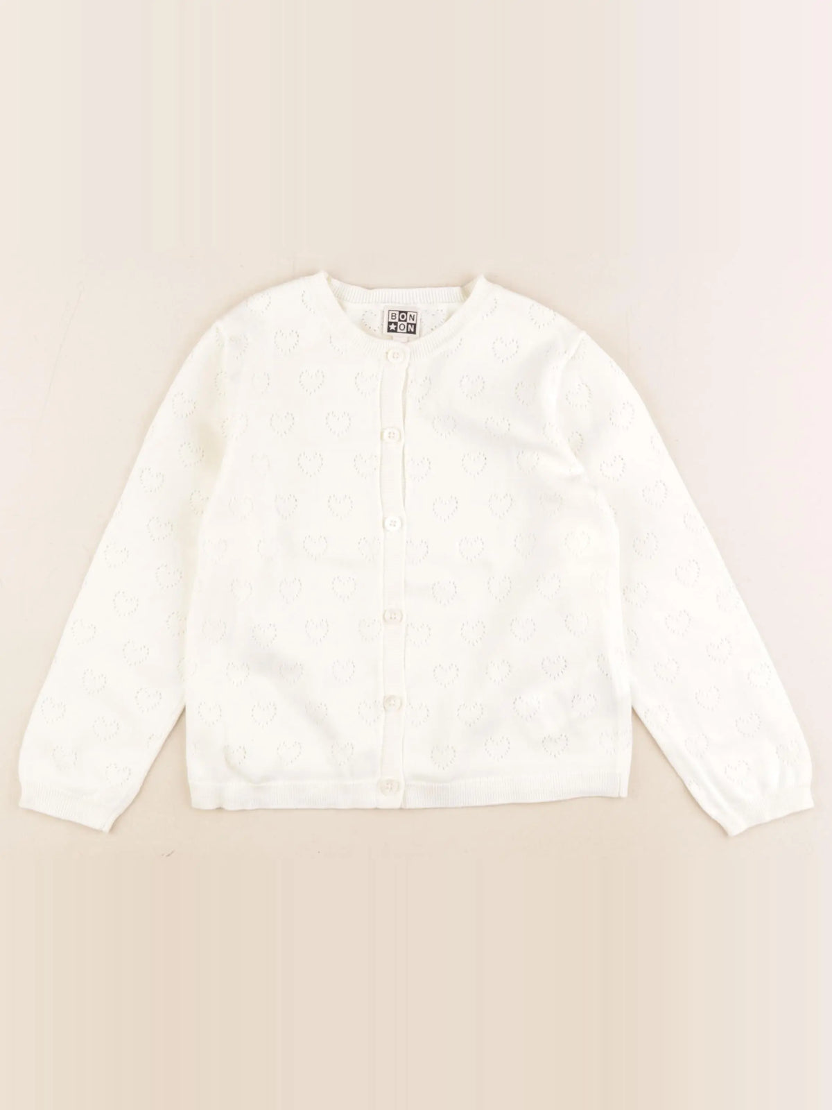 Bonton - gilet blanc - 6 ans