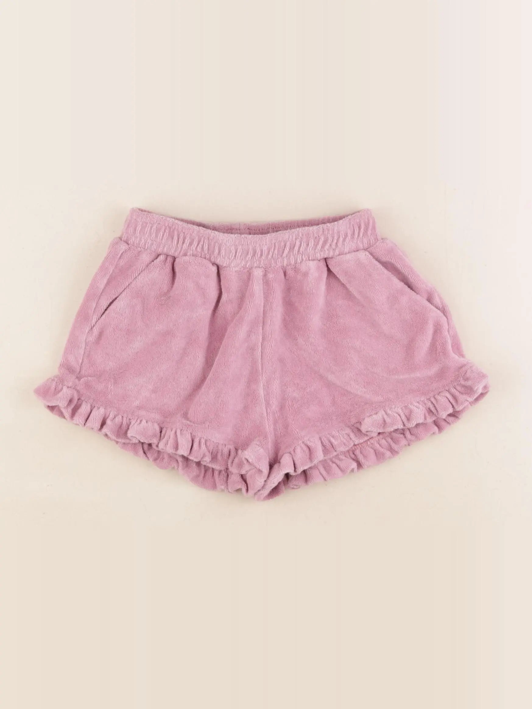Emile et Ida - short beige, violet - 6 ans