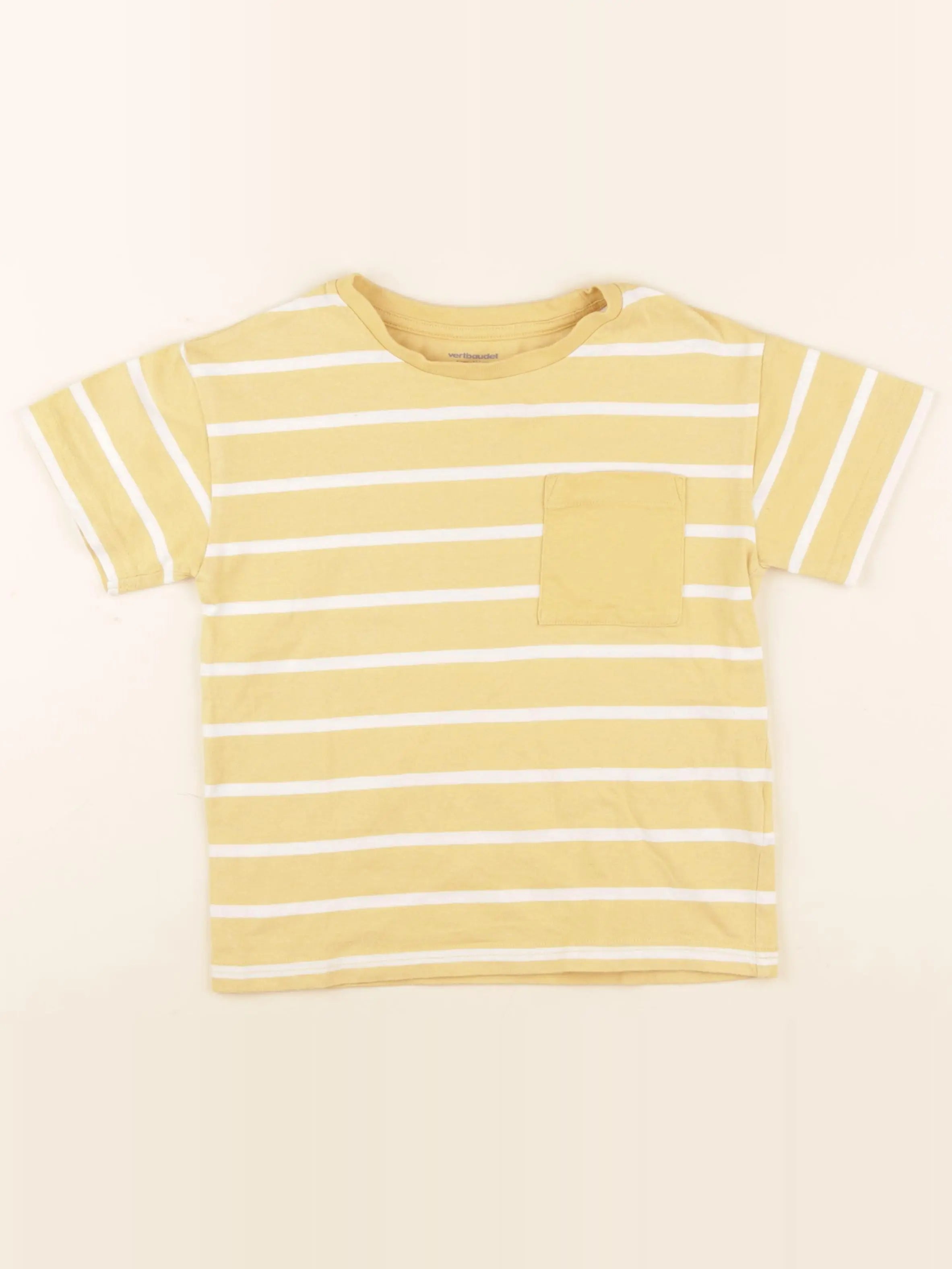Vertbaudet - tee-shirt jaune - 6 ans
