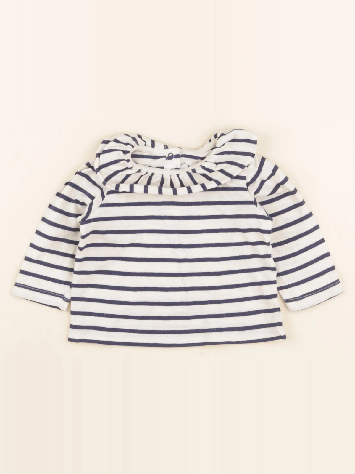 Petit Bateau - tee-shirt bleu - 6 mois