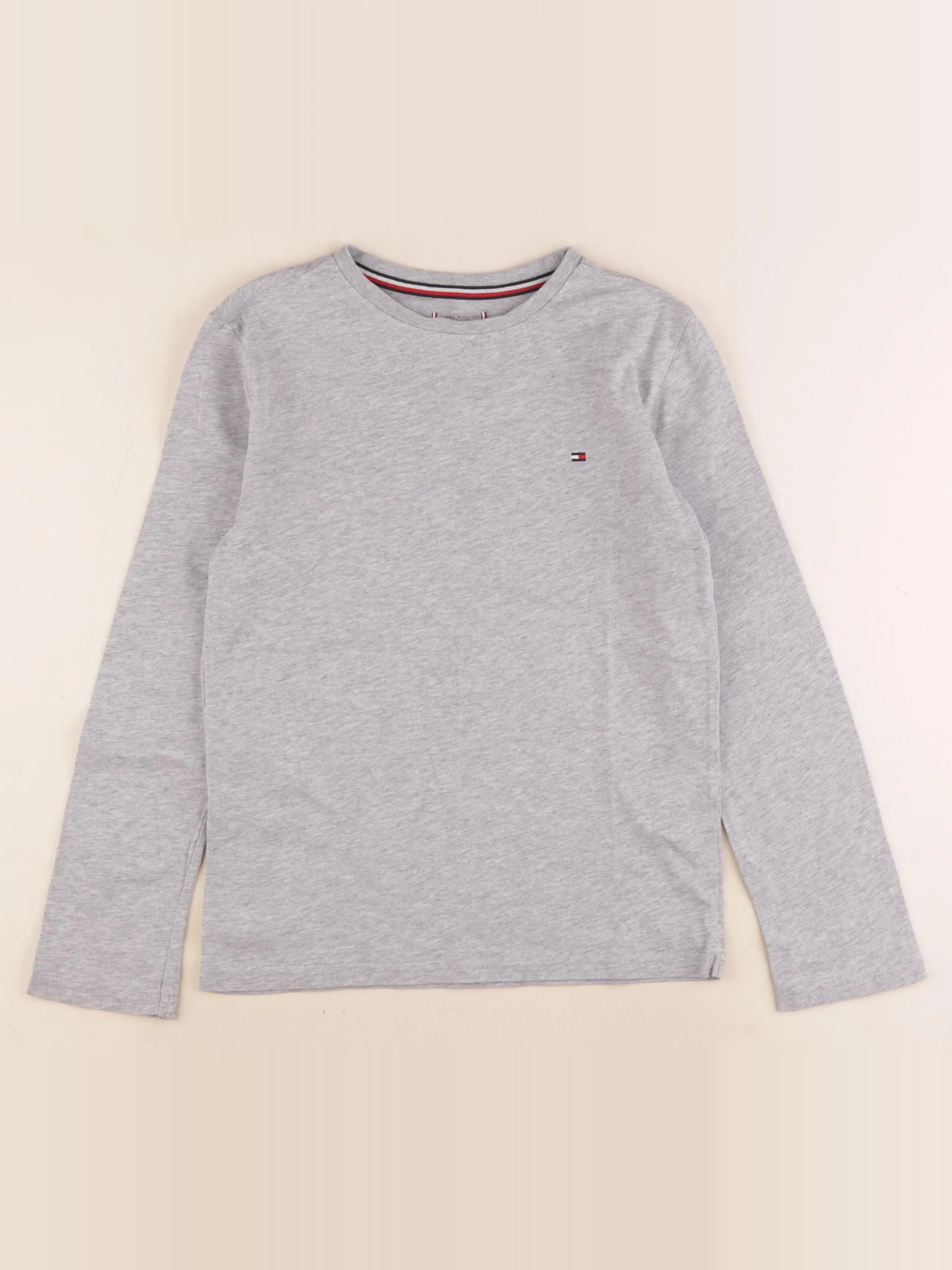 Tommy Hilfiger - tee-shirt gris - 8/10 ans