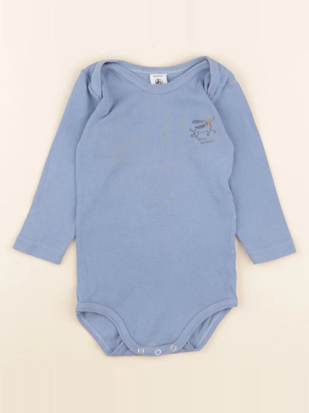 Petit Bateau - body bleu - 18 mois