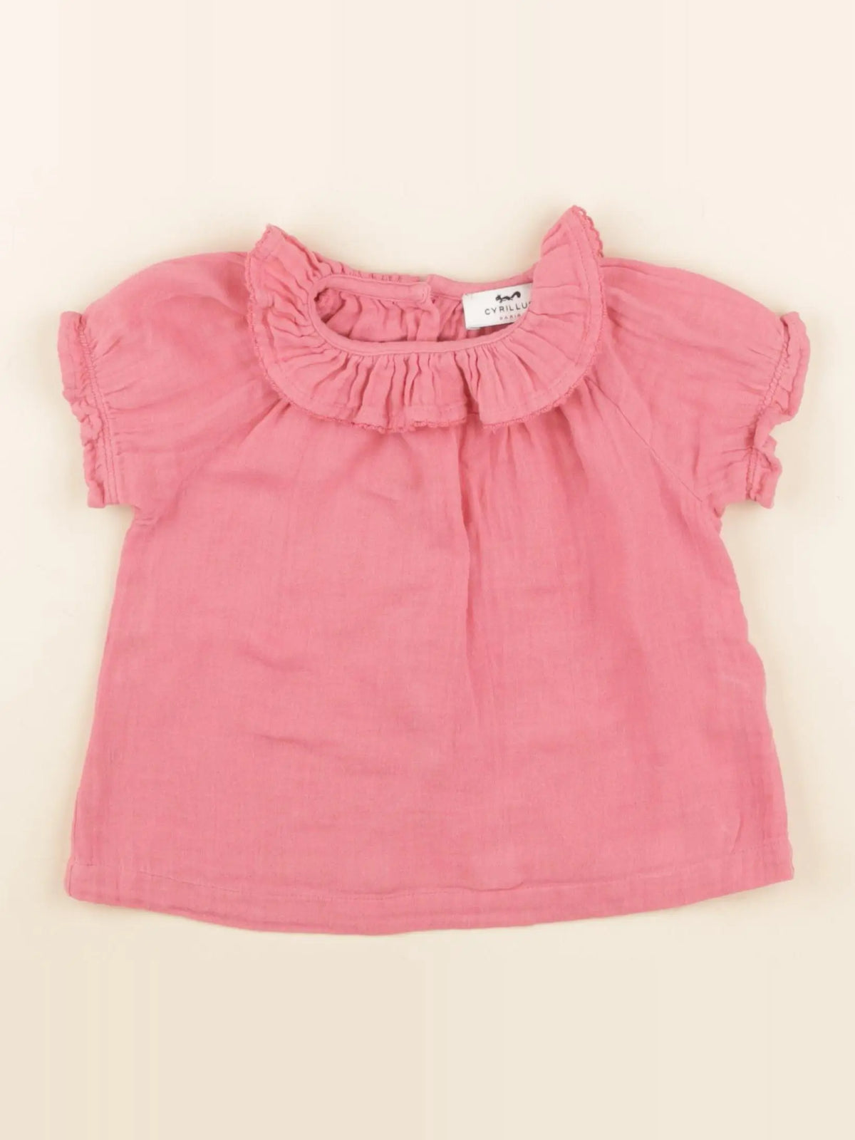 Cyrillus - blouse rose - 9 mois