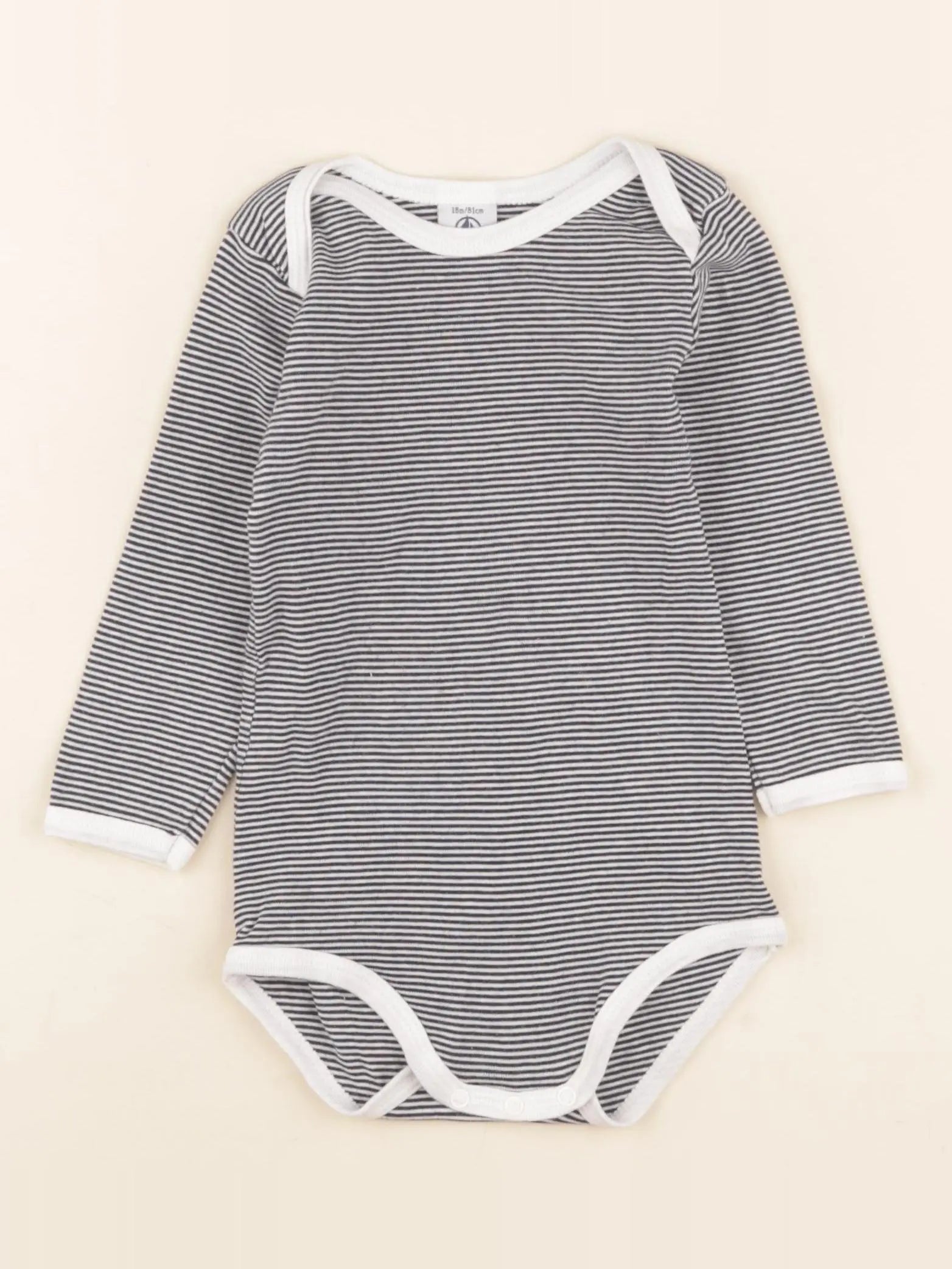 Petit Bateau - body bleu - 18 mois