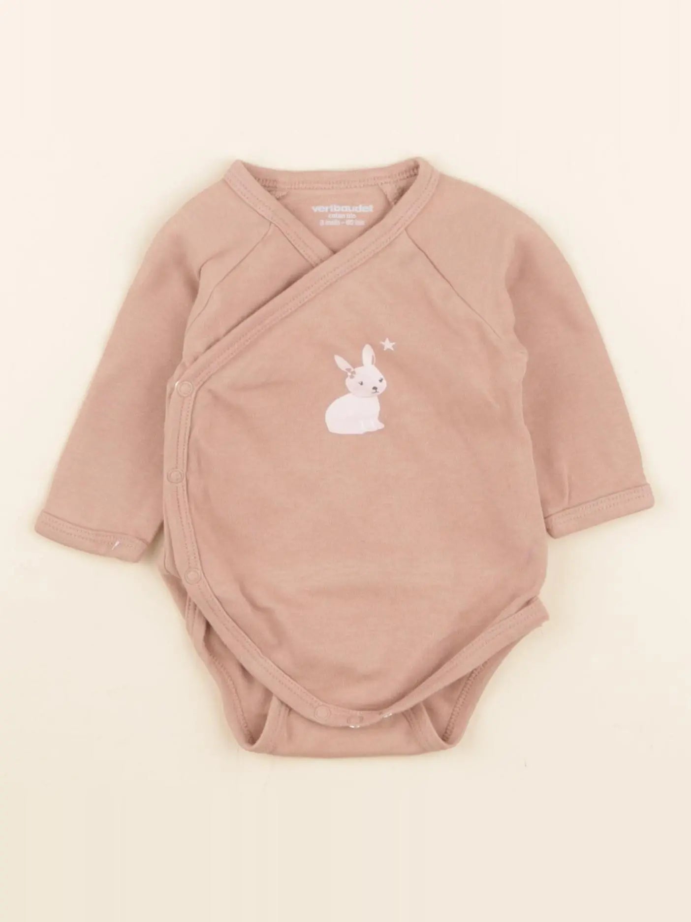 Vertbaudet - body marron - 3 mois