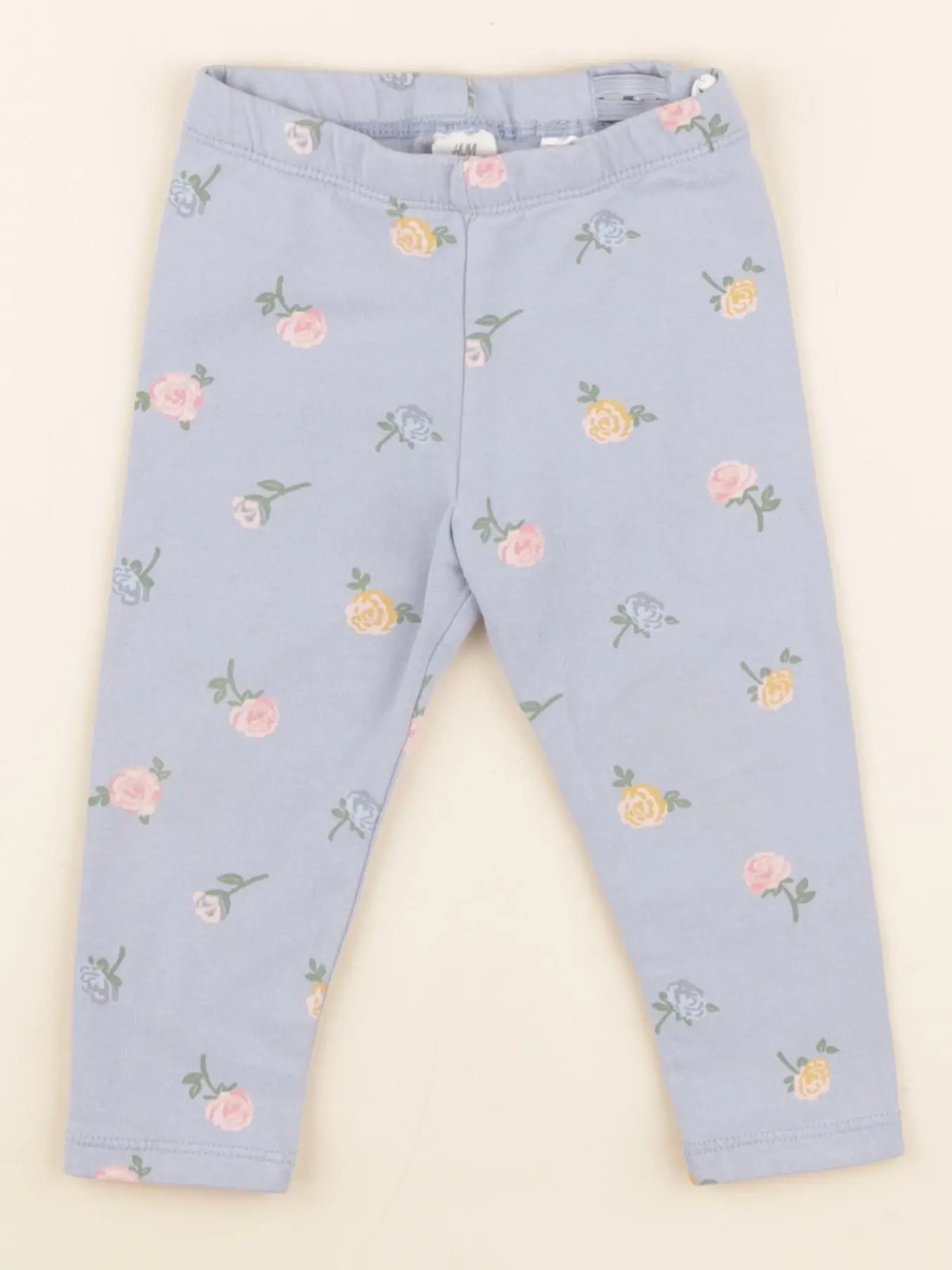 H&M - legging bleu - 9/12 mois