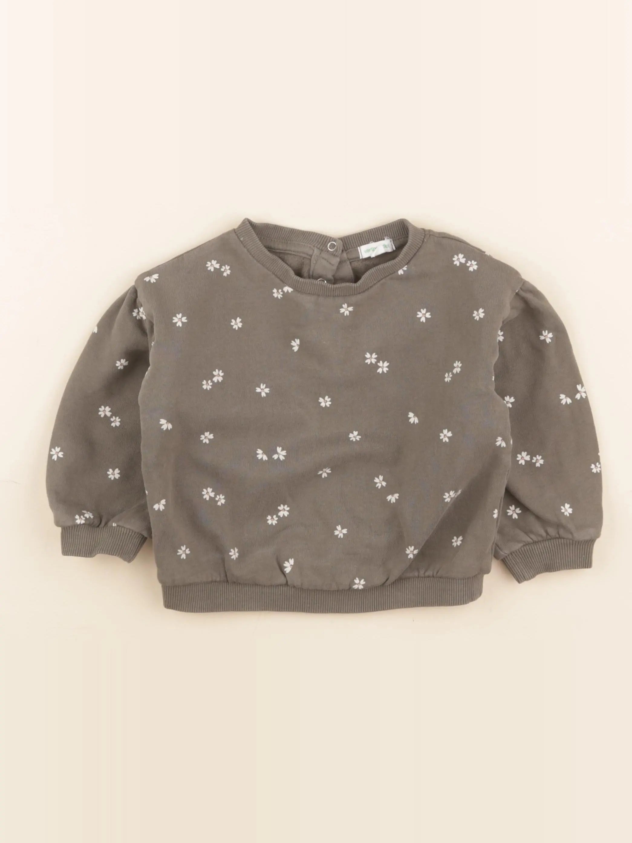 Vertbaudet - sweat vert - 24 mois