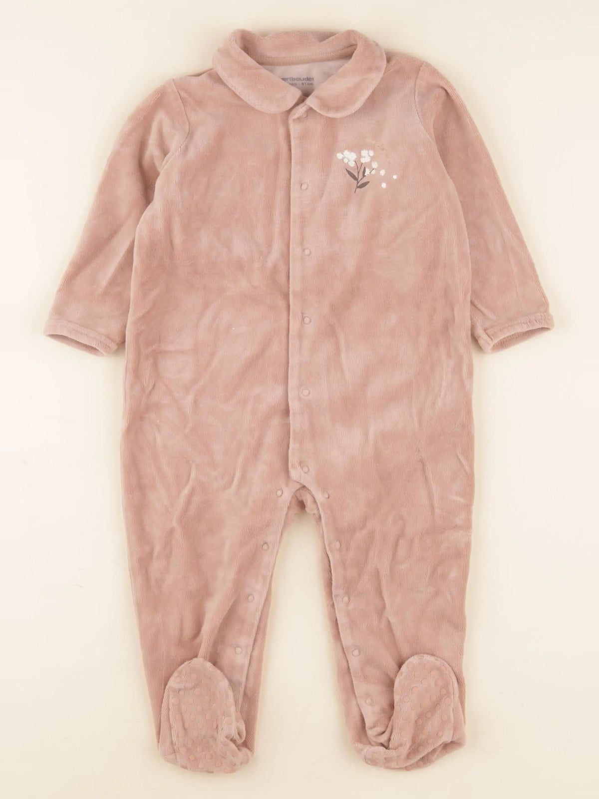 Vertbaudet - pyjama velours marron - 18 mois