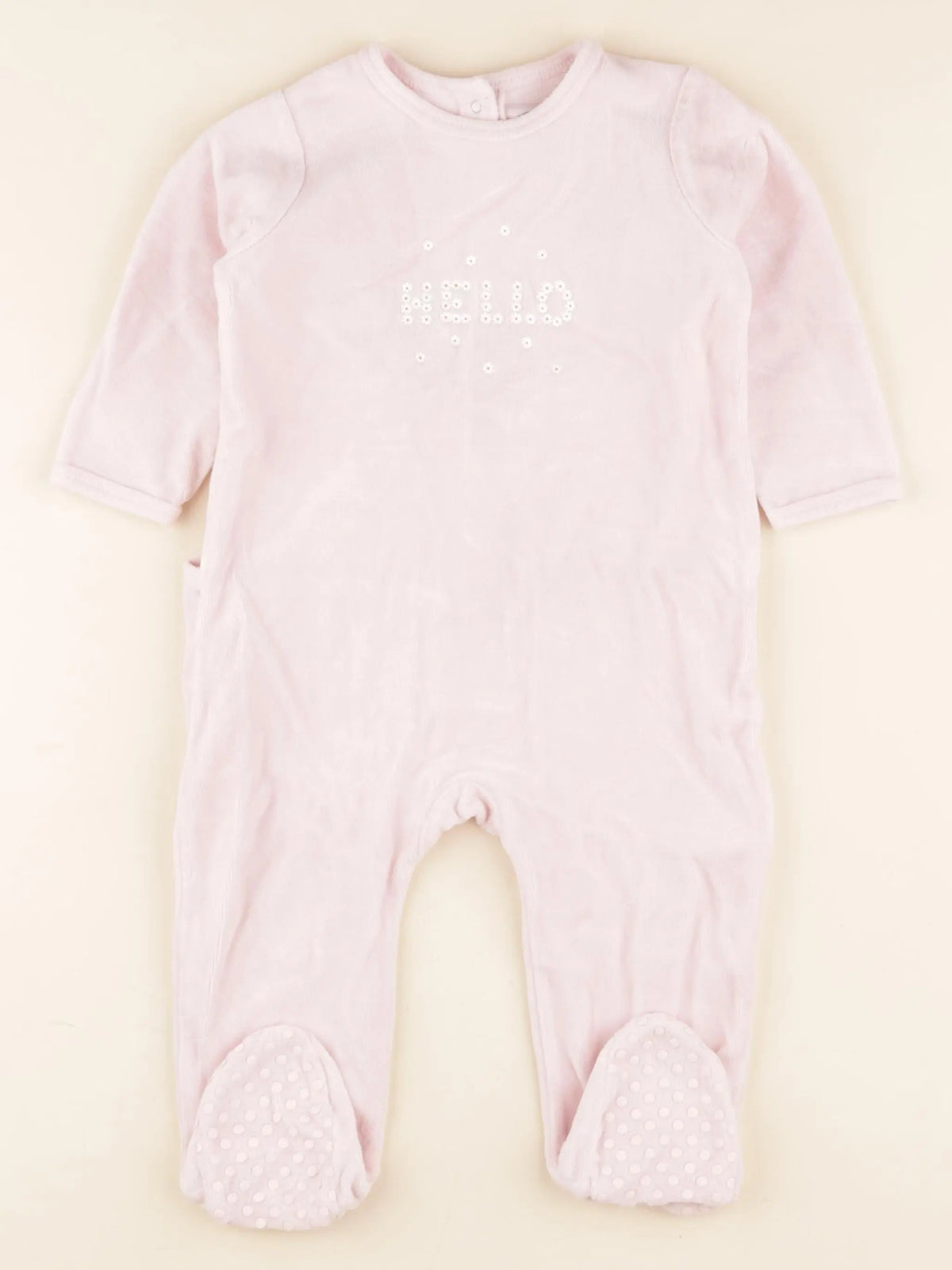 Vertbaudet - pyjama velours rose - 18 mois