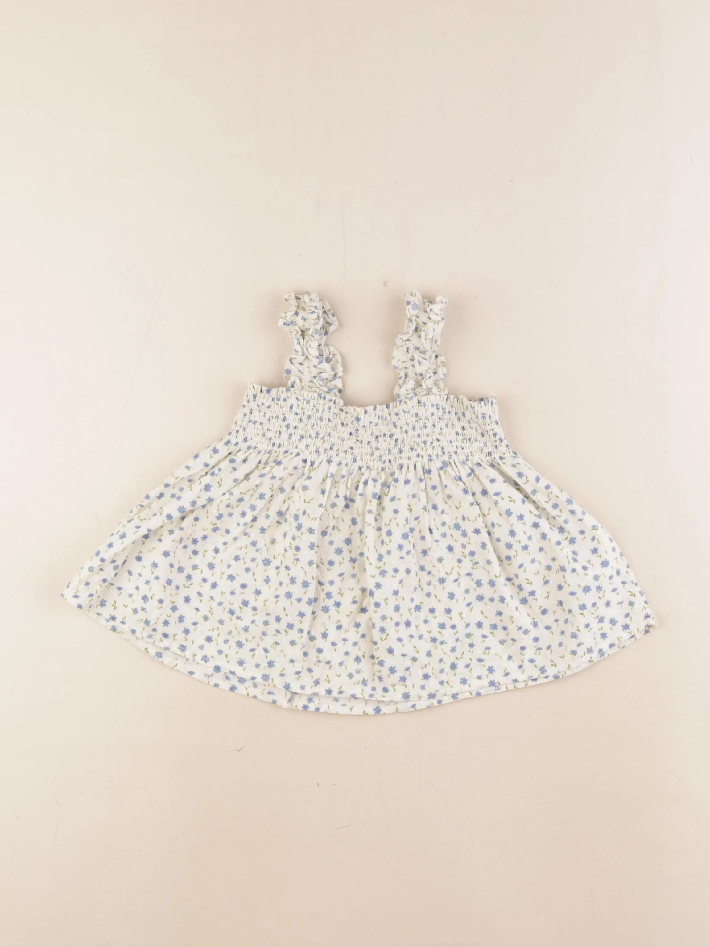 Zara - blouse bleu, beige - 3 ans