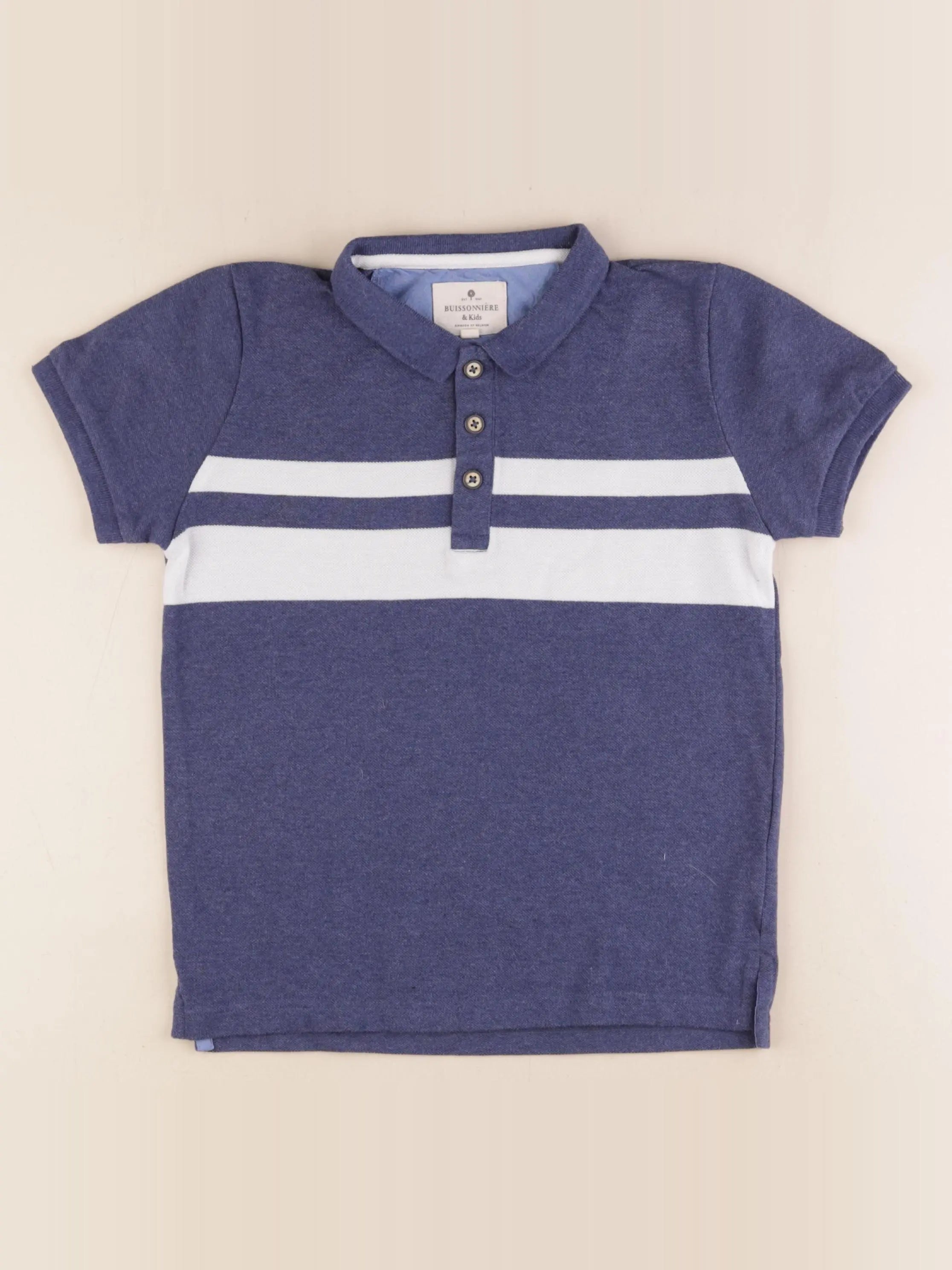 Buissonnière - polo bleu, blanc - 10/11 ans
