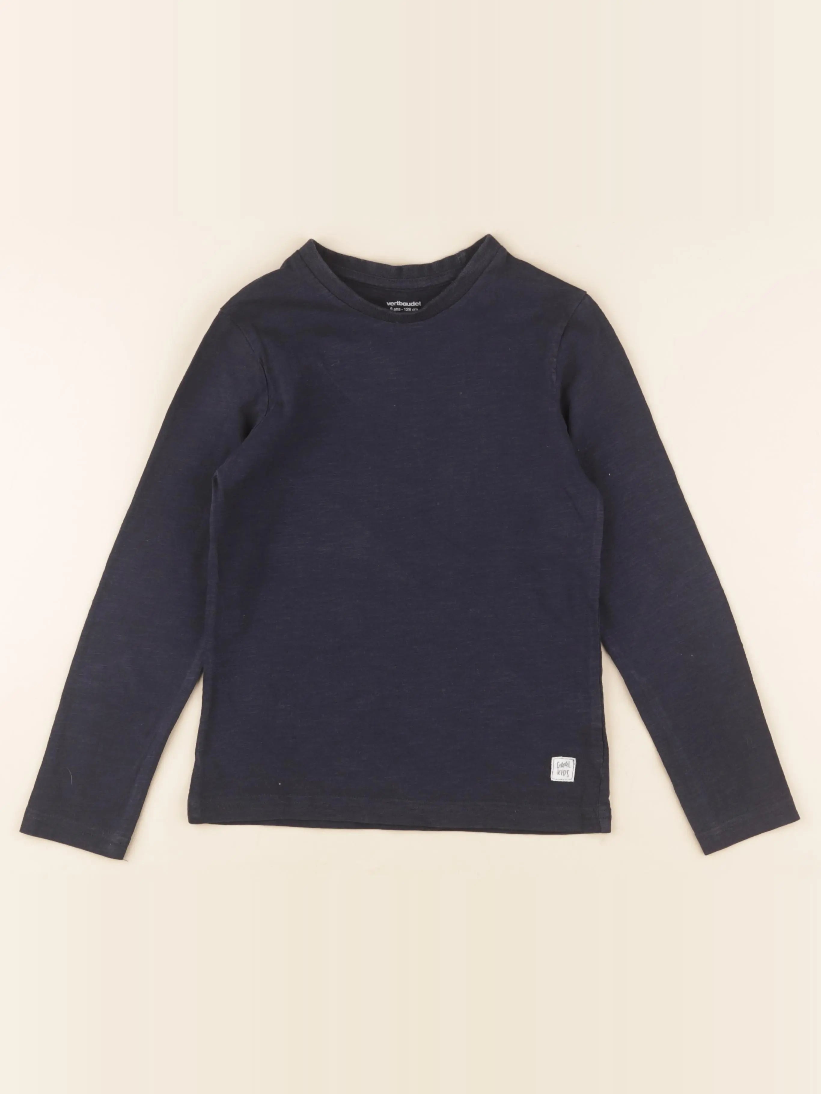 Vertbaudet - tee-shirt bleu - 8 ans