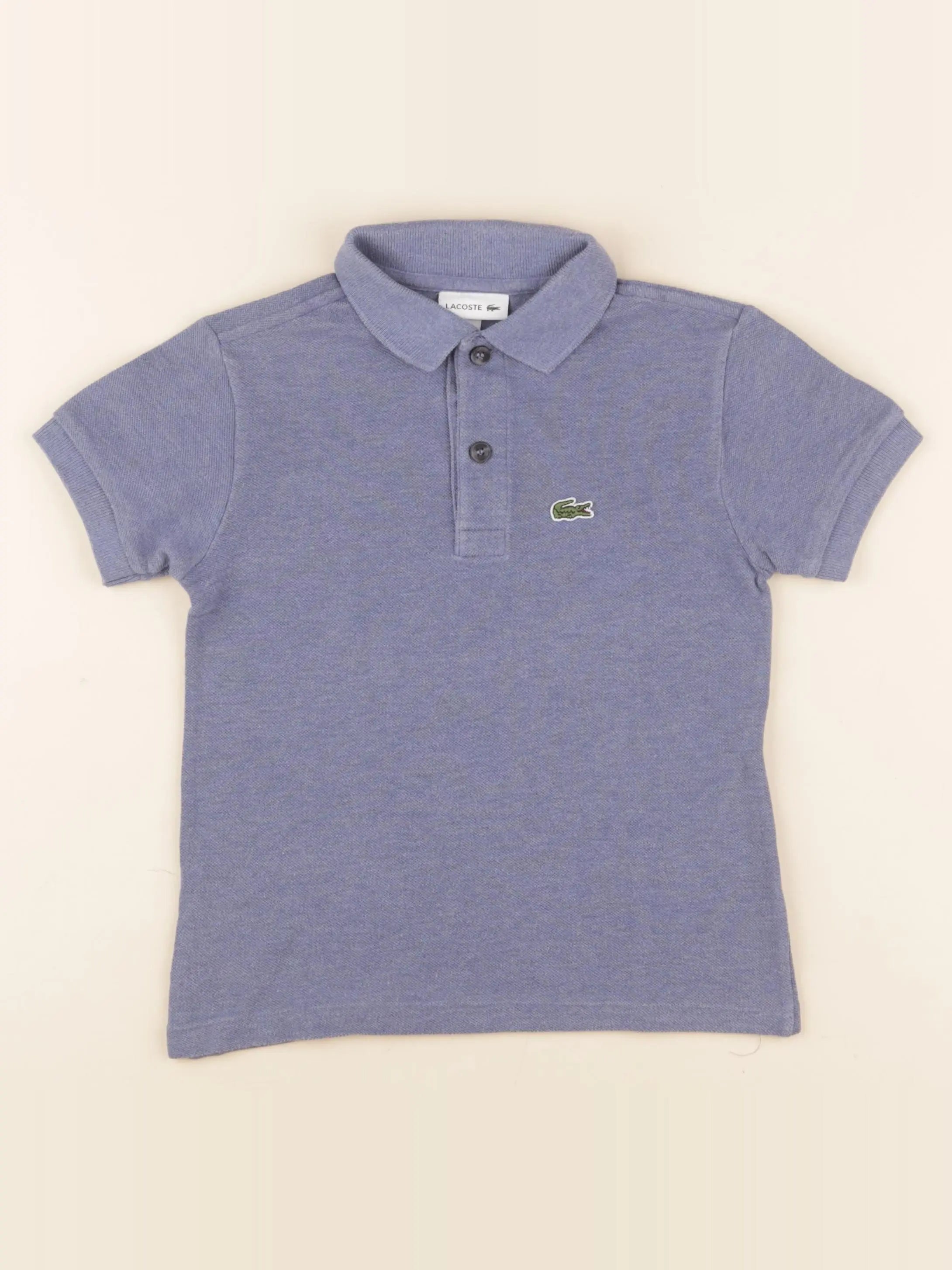 Lacoste - polo bleu - 6 ans