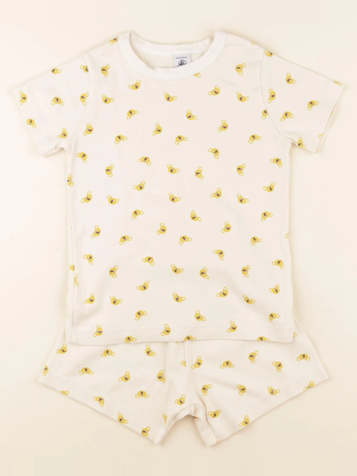 Petit Bateau - pyjama coton beige - 6 ans