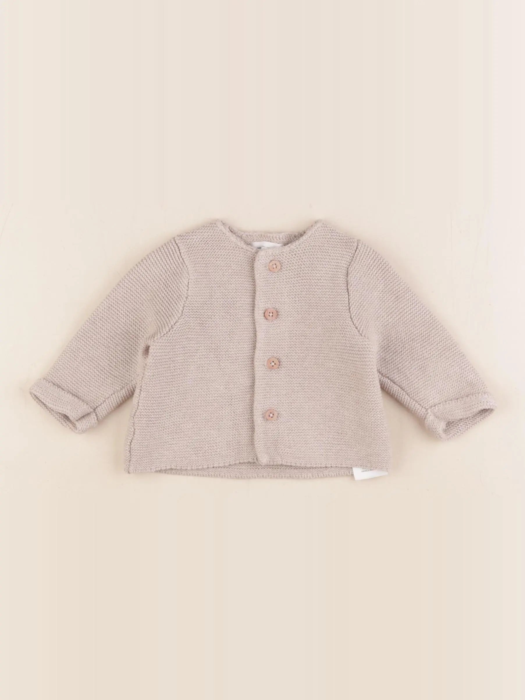 Vertbaudet - gilet marron - 1 mois