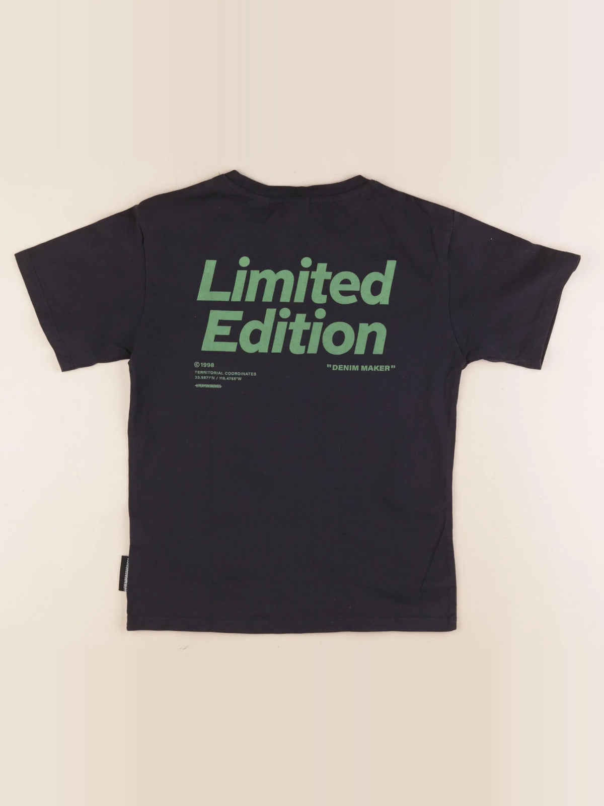 Le temps des cerises  - tee-shirt imprimé au dos noir - 8 ans