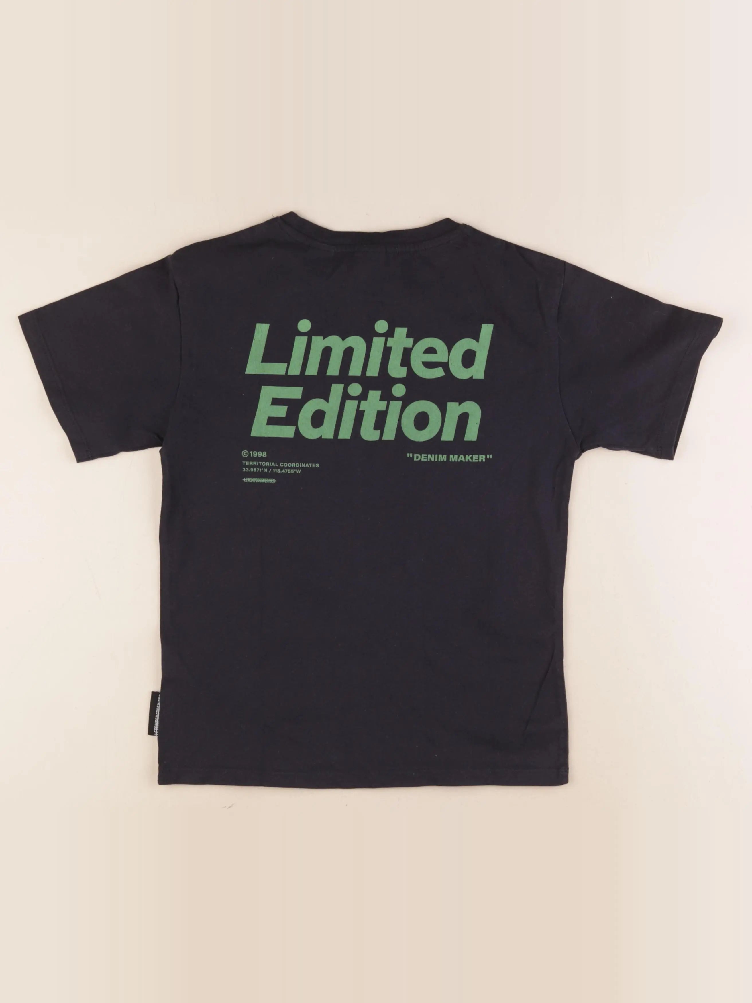 Le temps des cerises  - tee-shirt imprimé au dos noir - 8 ans